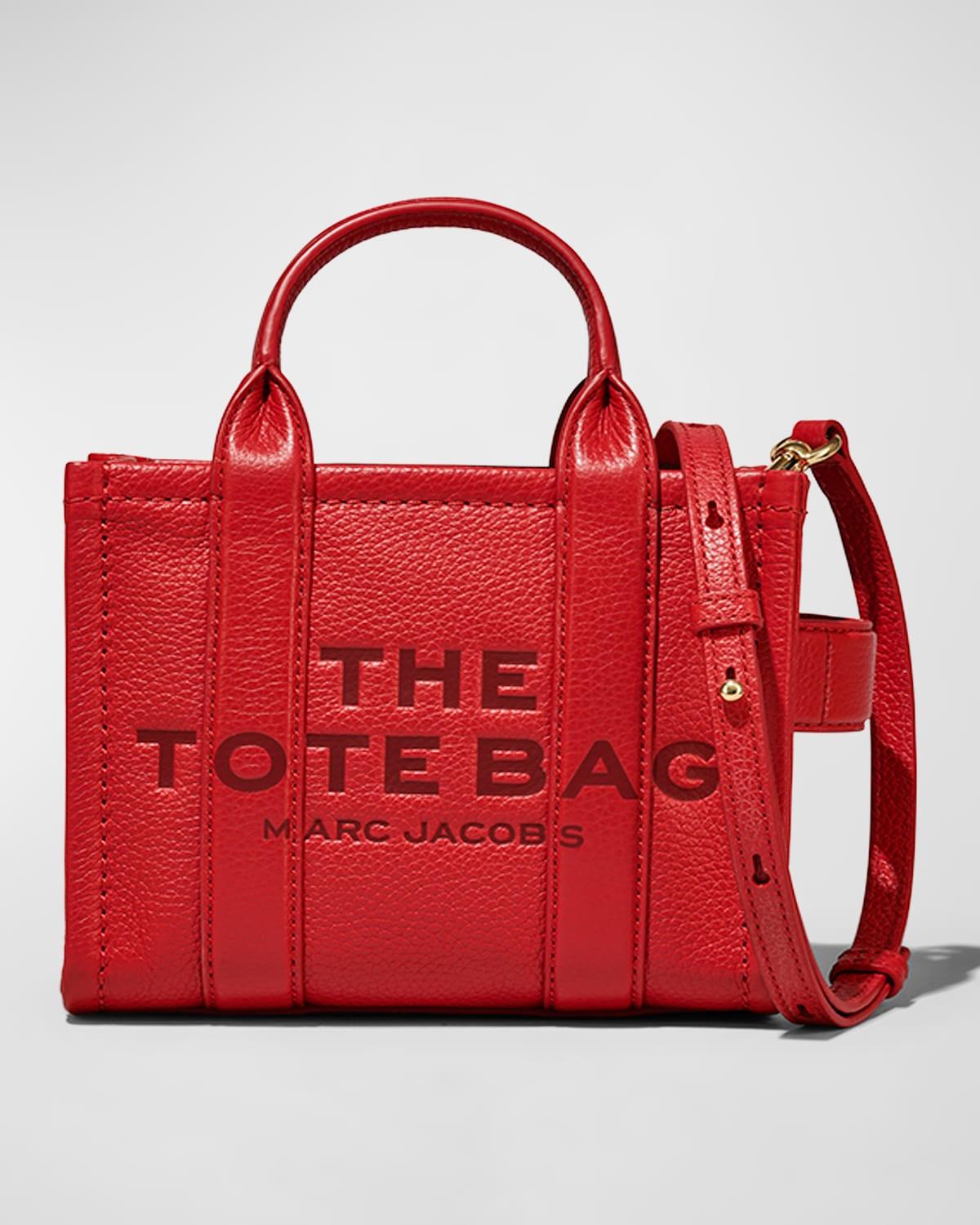 Marc Jacobs The Micro Leather Tote Bag in Red | Lyst