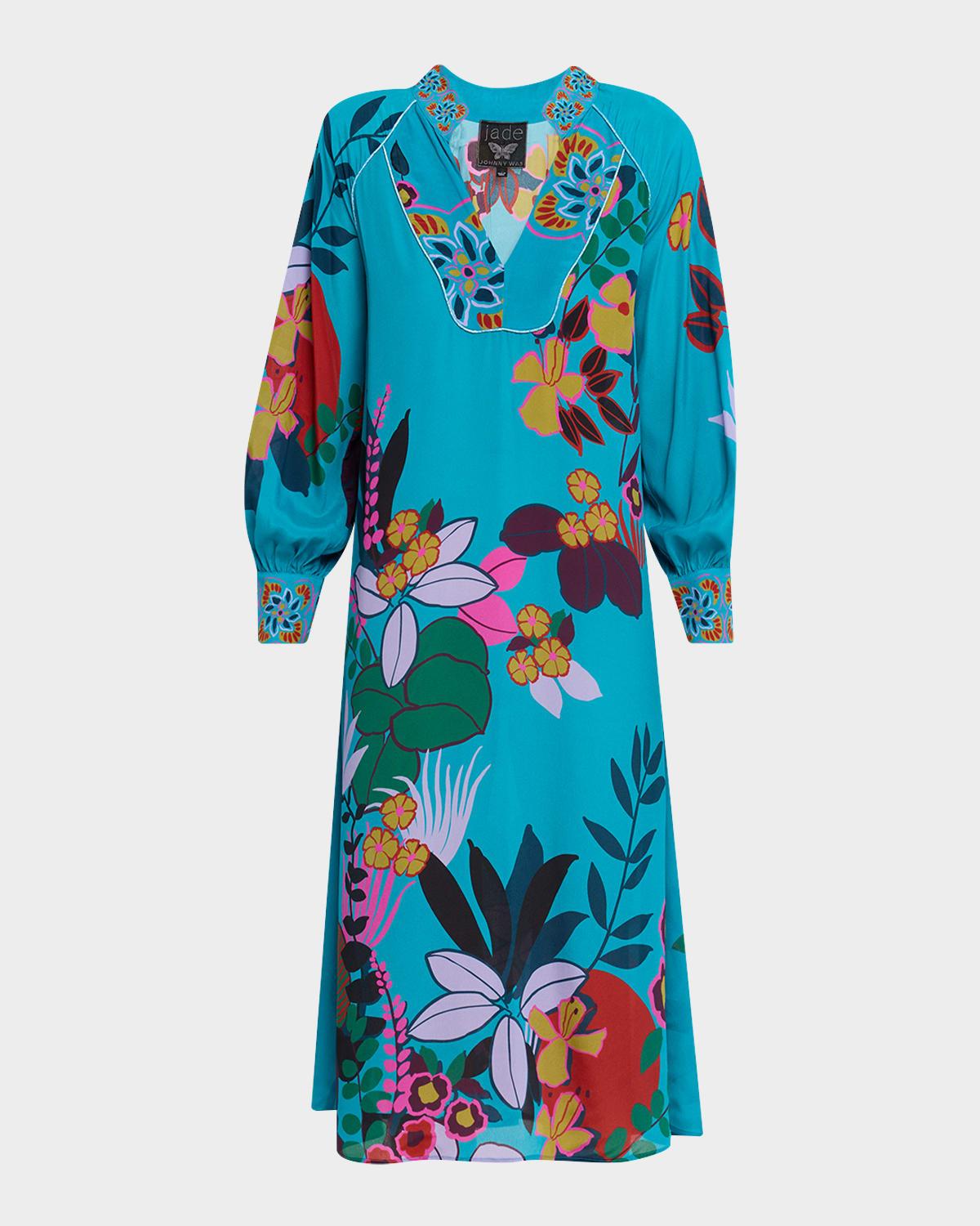 chinese dress ladies Johnny Was Womens Liona Velvet Silk-Blend Shift Dress, L, Black at Amazon  Women's Clothing store