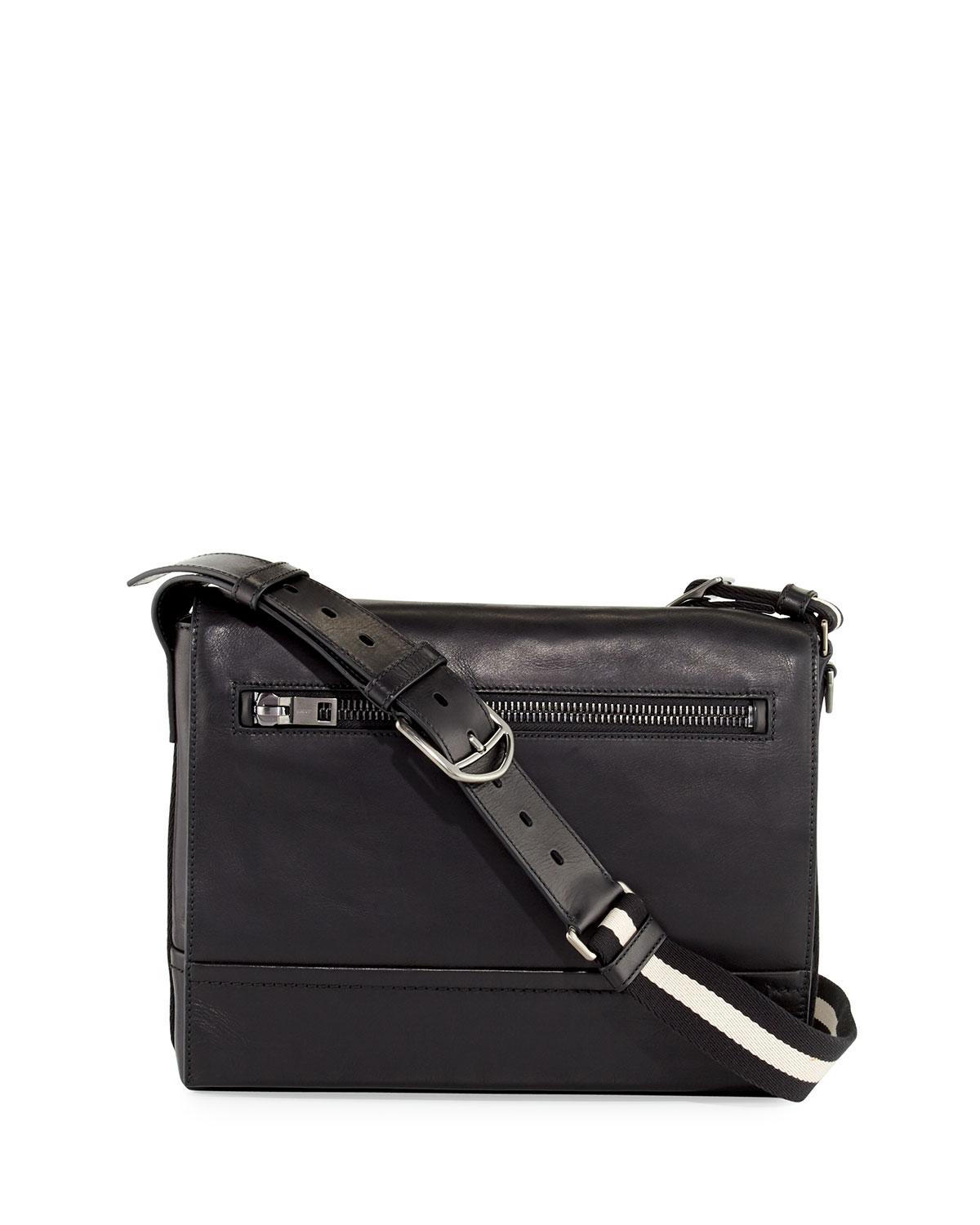 Bally Tamrac Men's Leather Messenger Bag Black for Men Lyst
