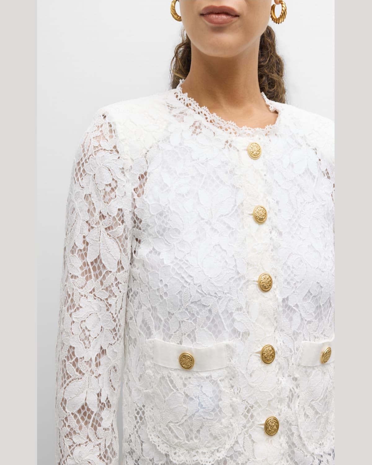 Floral lace jacket sale