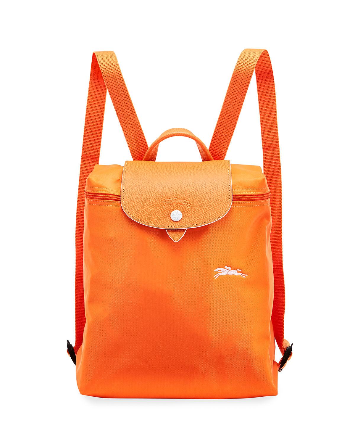 longchamp orange backpack
