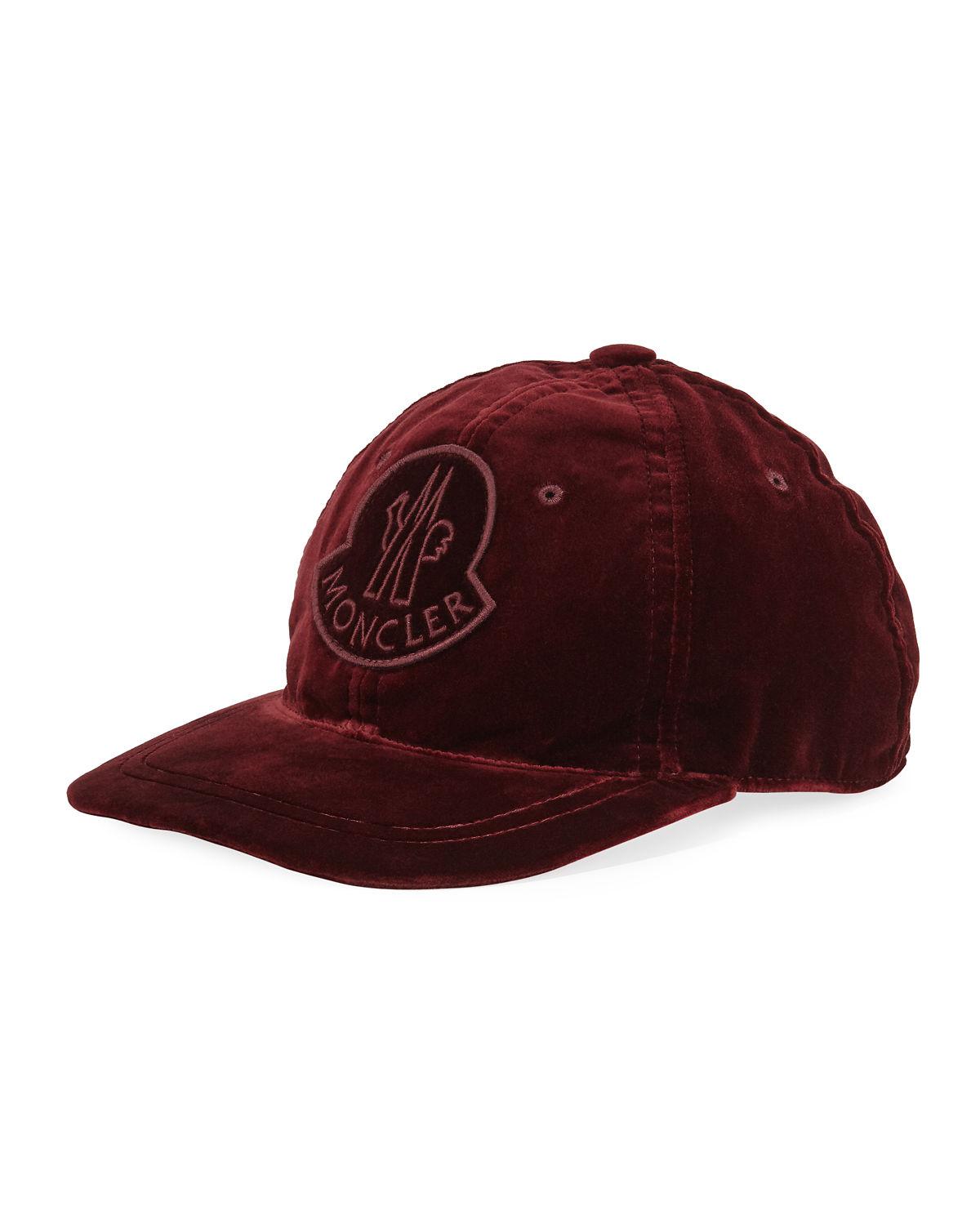 burgundy velvet baseball cap