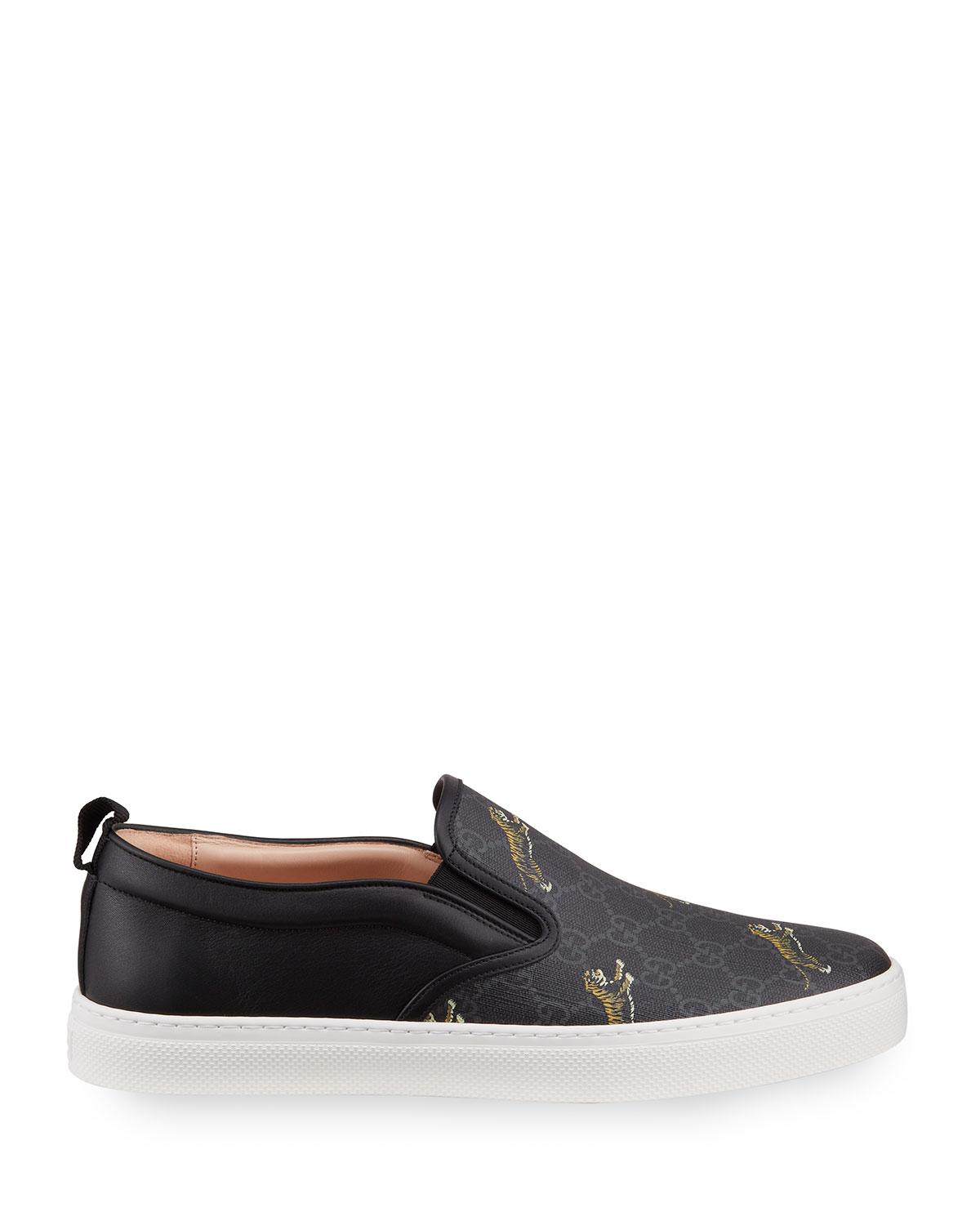 Gucci Slip-on Sneaker With Tigers in Black for Men | Lyst