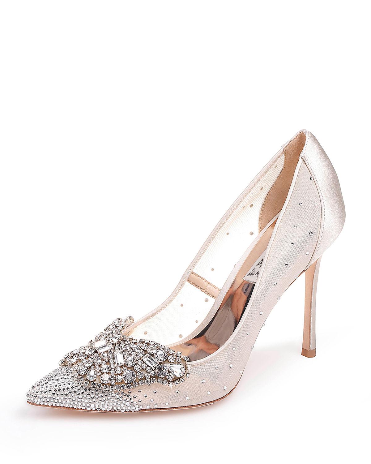 quintana mesh embellished pumps