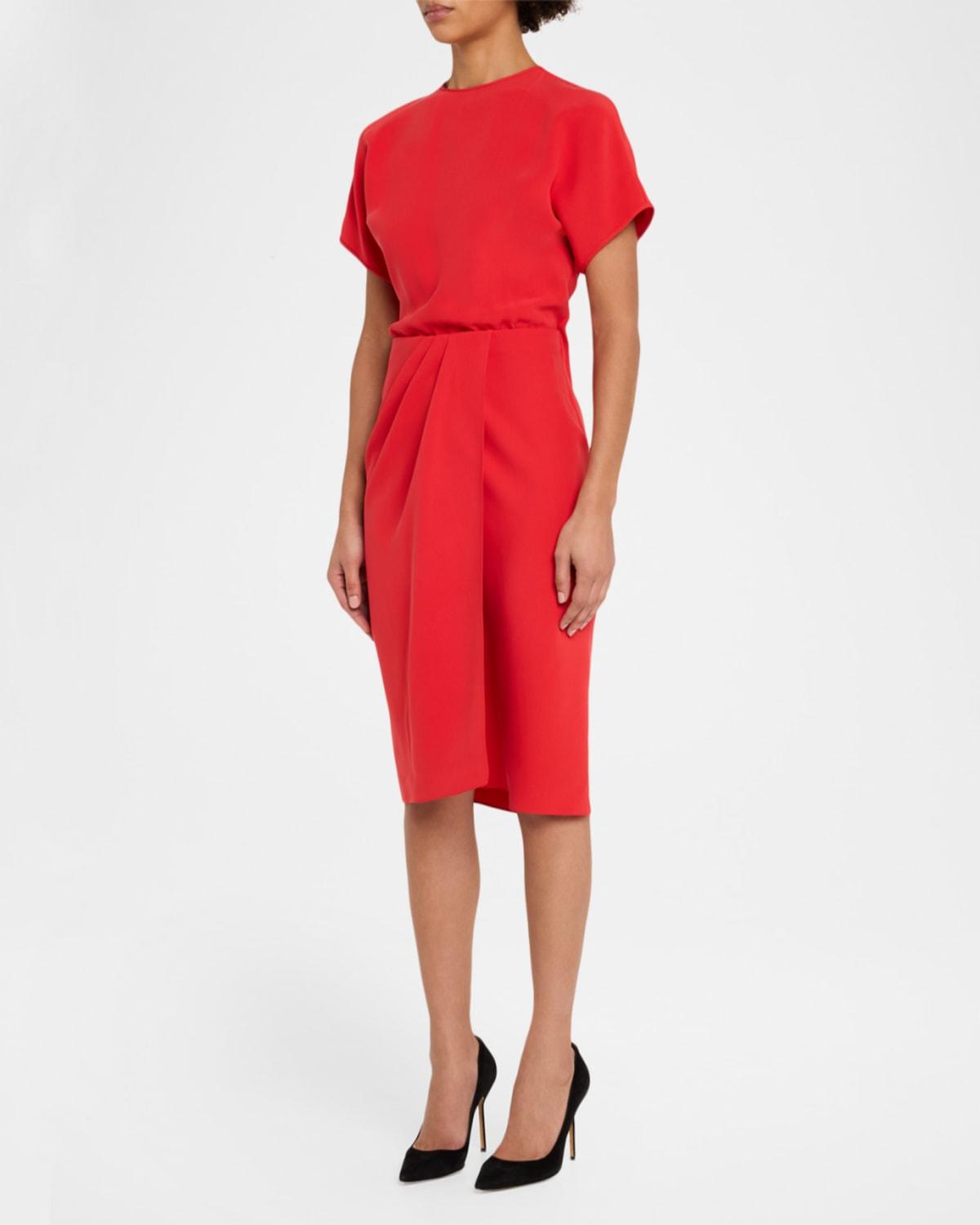 giorgio armani marocaine belted silk midi dress Giorgio Armani Marocaine Belted Silk Midi Dress In Quiet Gray