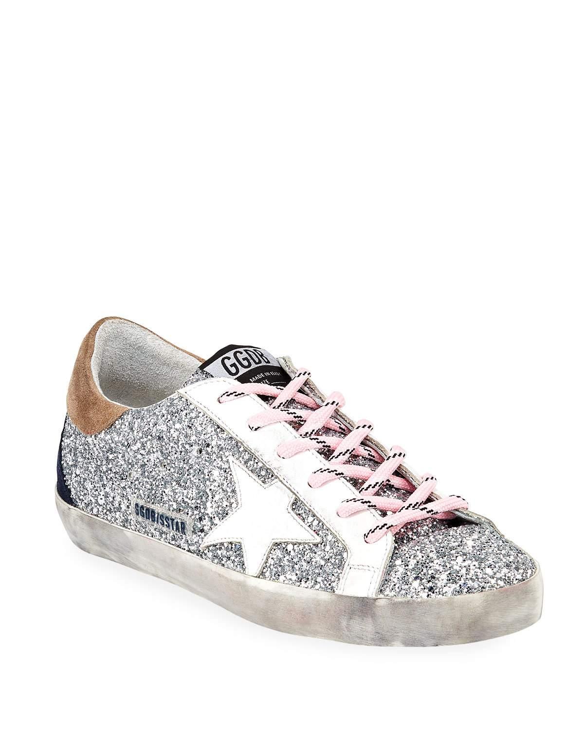 Golden Goose Deluxe Brand Goose Superstar Glitter Lace-up Sneakers in ...