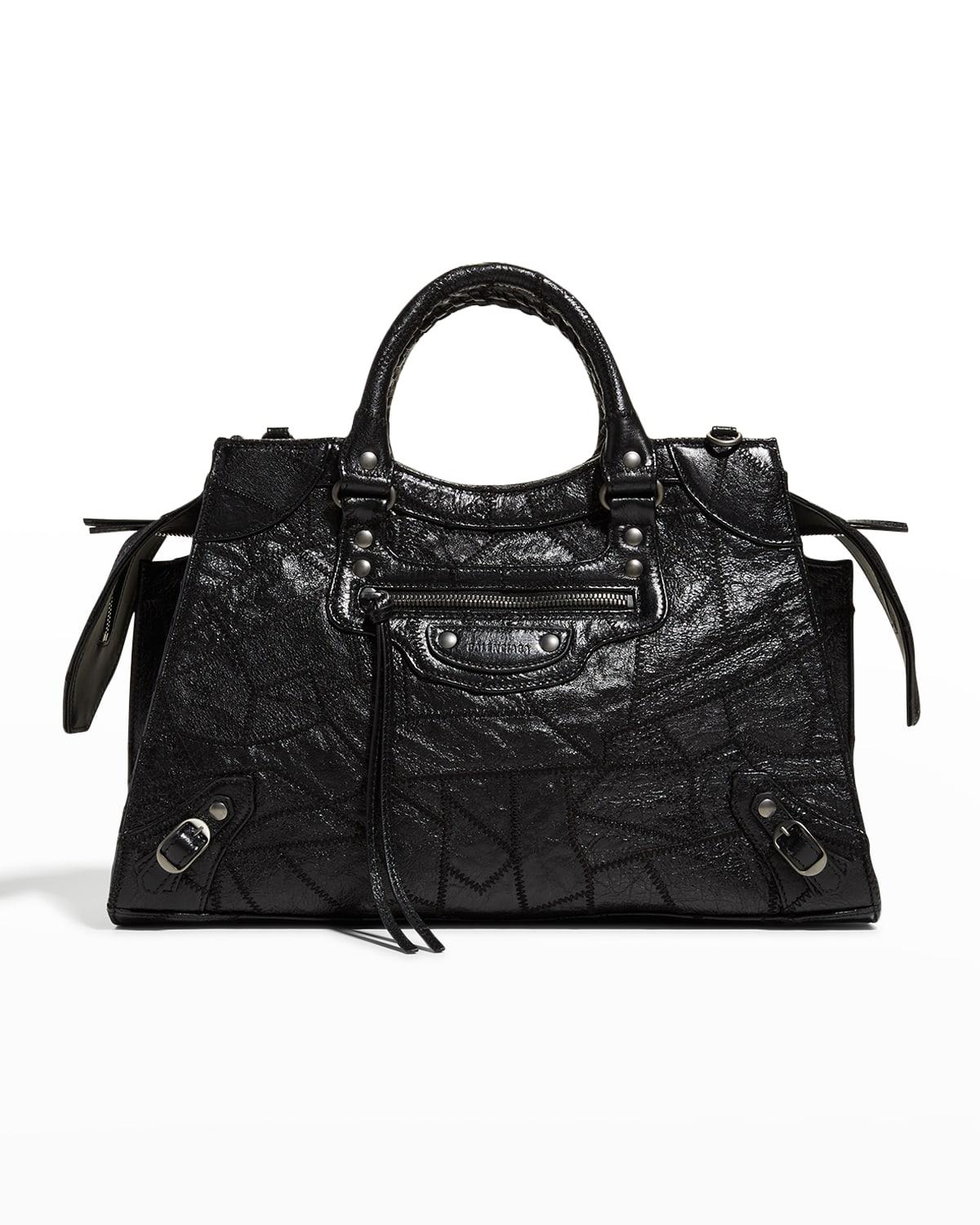 Balenciaga Neo Classic City Patchwork Satchel Bag in Black | Lyst