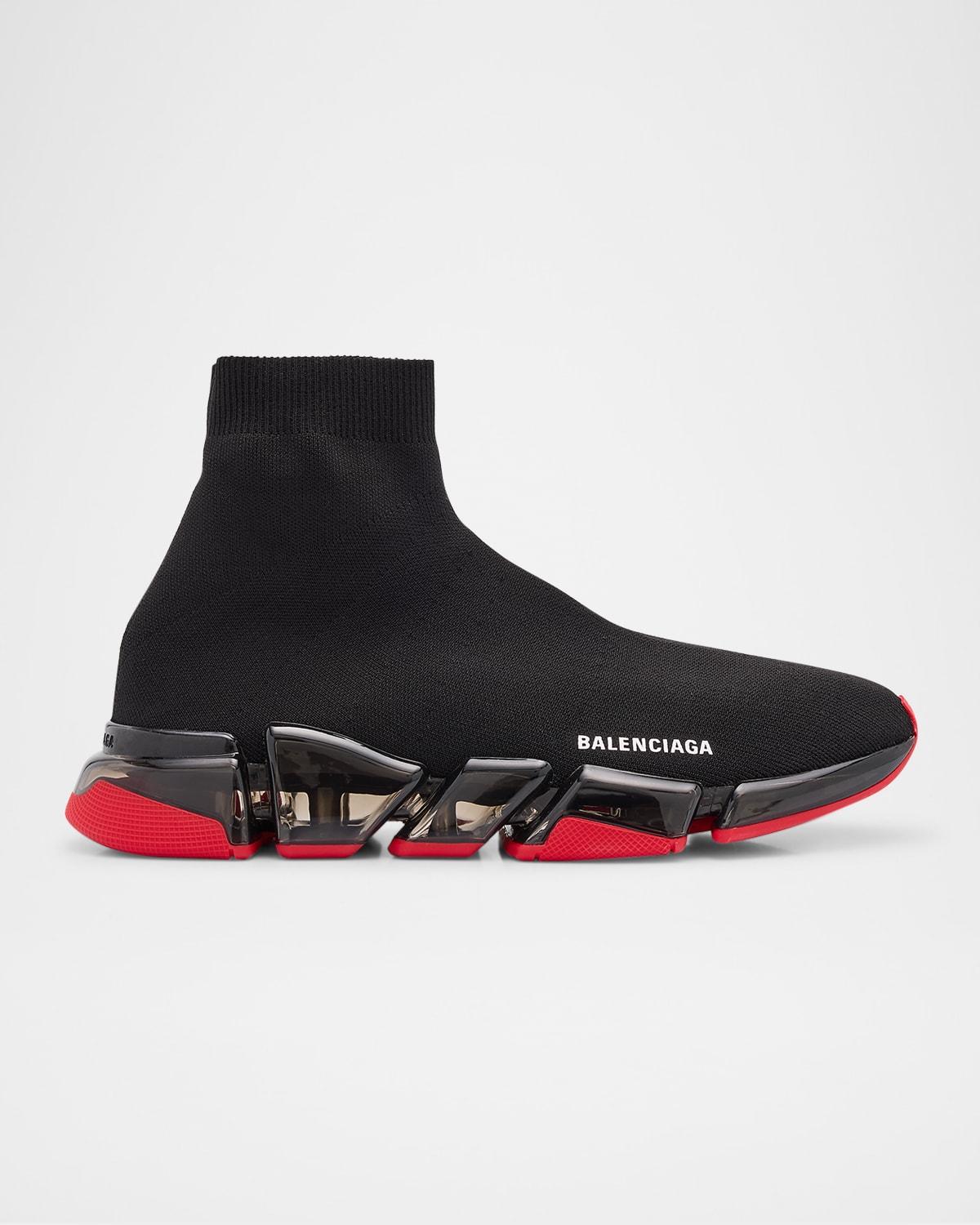 balenciaga speed runner Balenciaga Black Knit Fabric Speed Trainer Sneakers Size 38  main image 2