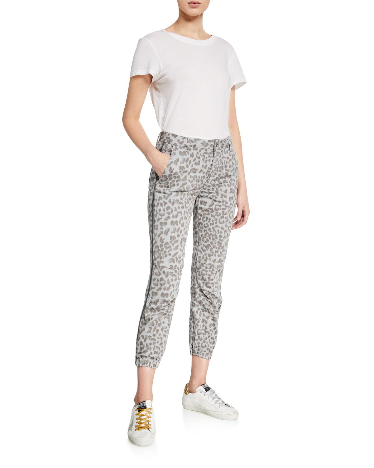leopard jogger pants