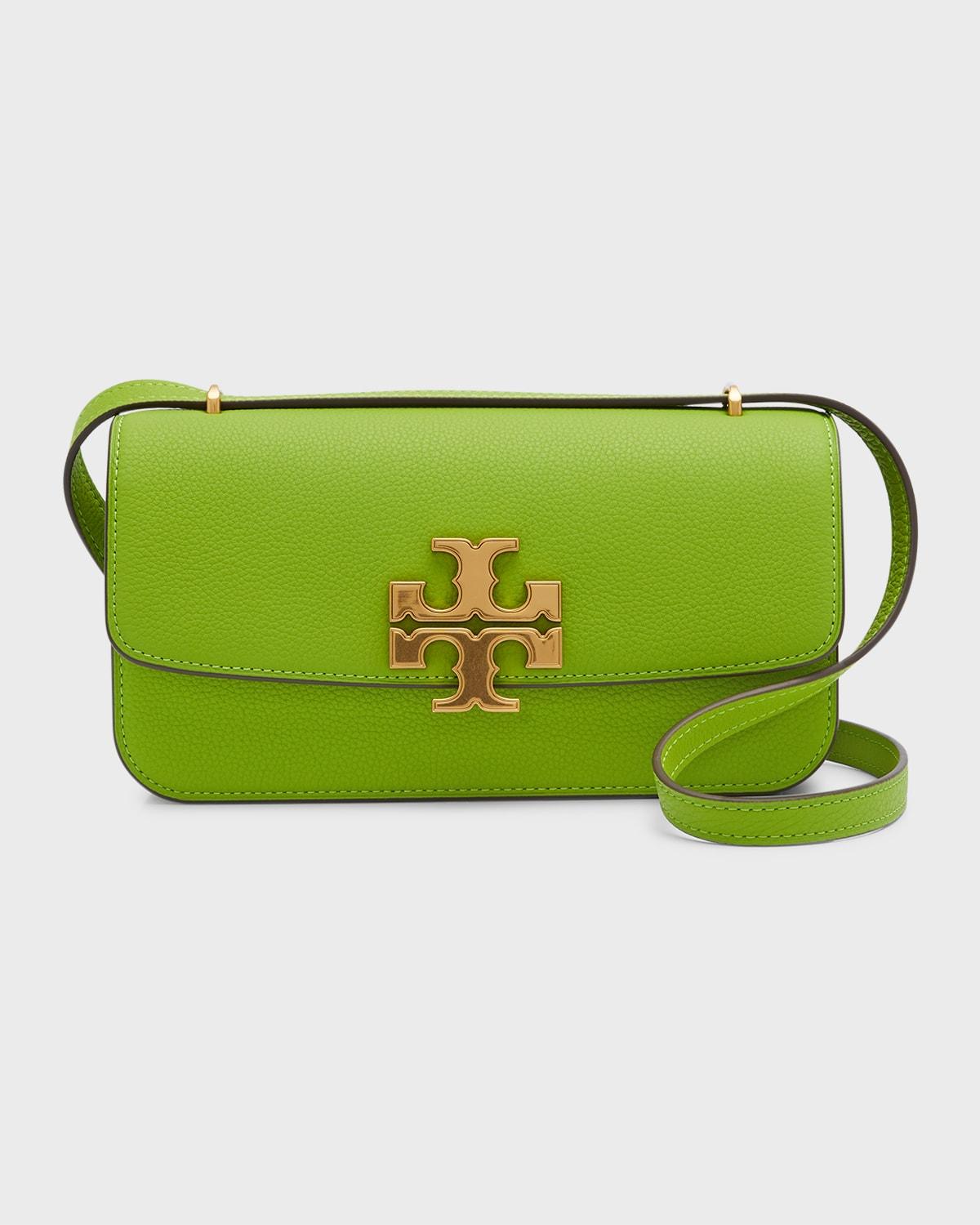 Tory Burch Eleanor Small Pebbled East-west Shoulder Bag in Green | Lyst