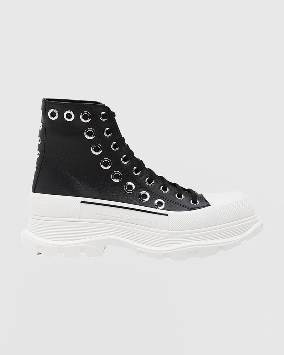 Alexander McQueen Black Eyelet Boots