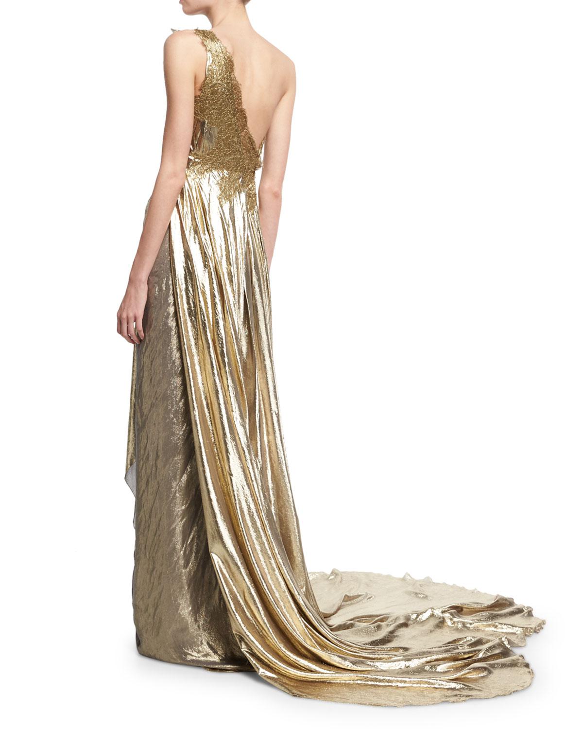 gold grecian dress