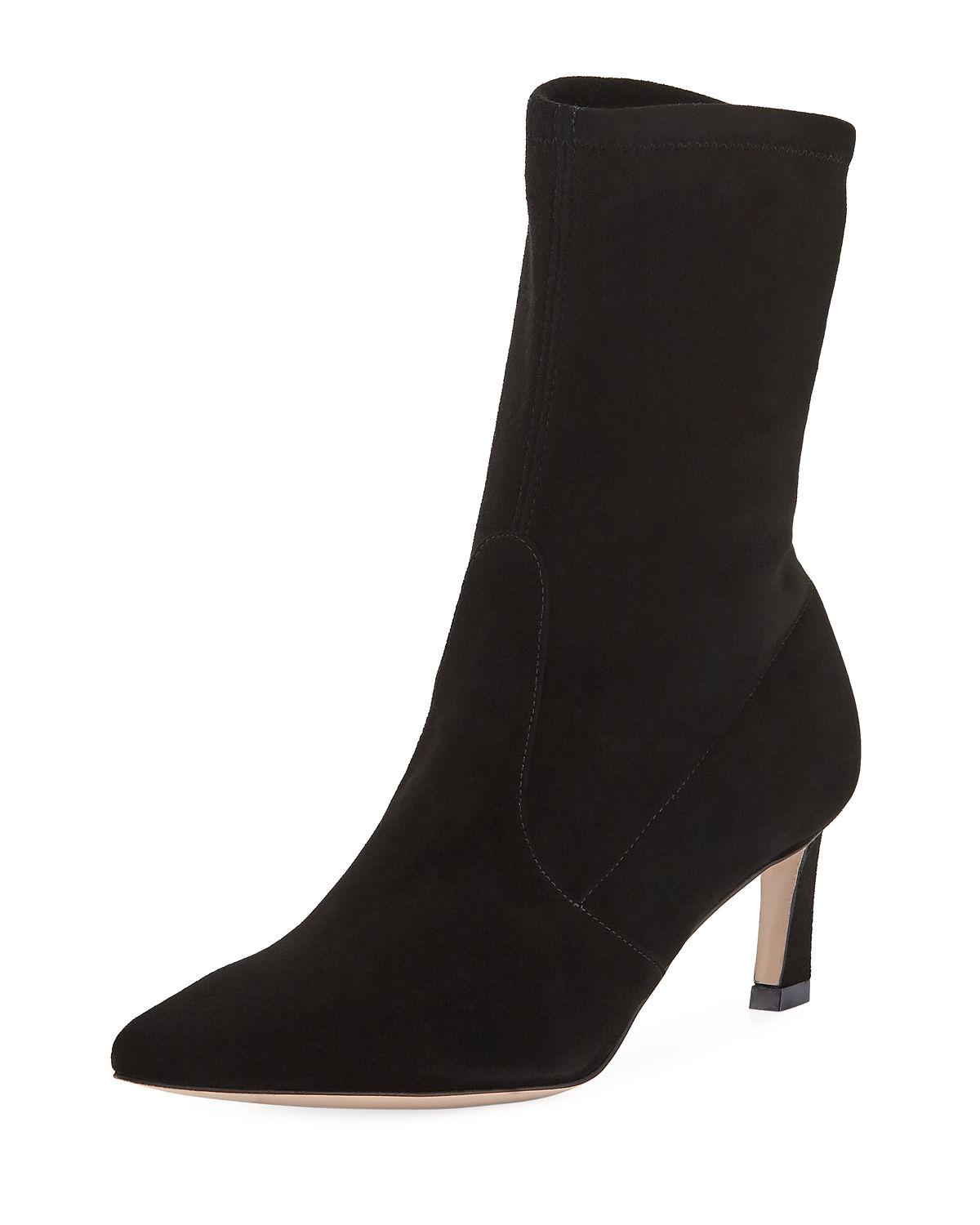 rapture 75mm suede sock bootie