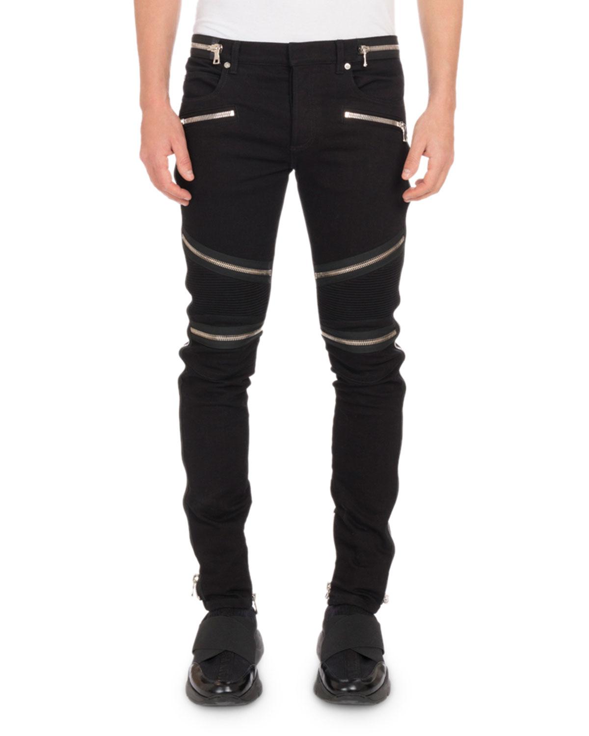 mens skinny jeans with zippers