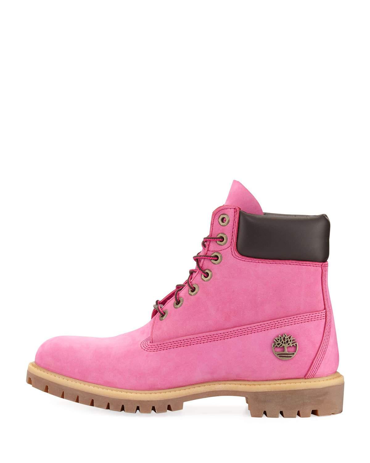 pink timbs mens