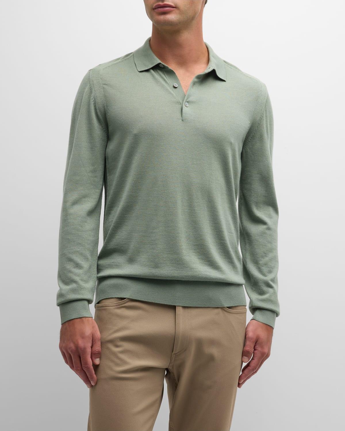 Analytisk offer Kvittering BOSS by HUGO BOSS Solid Knit Polo Shirt in Green for Men | Lyst