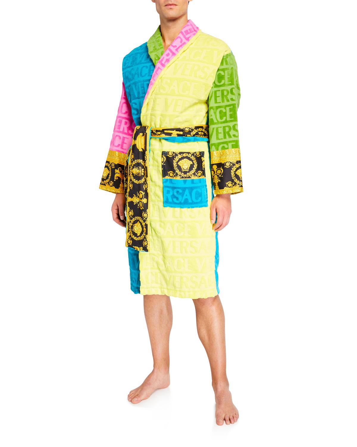 multicolor versace bathrobe