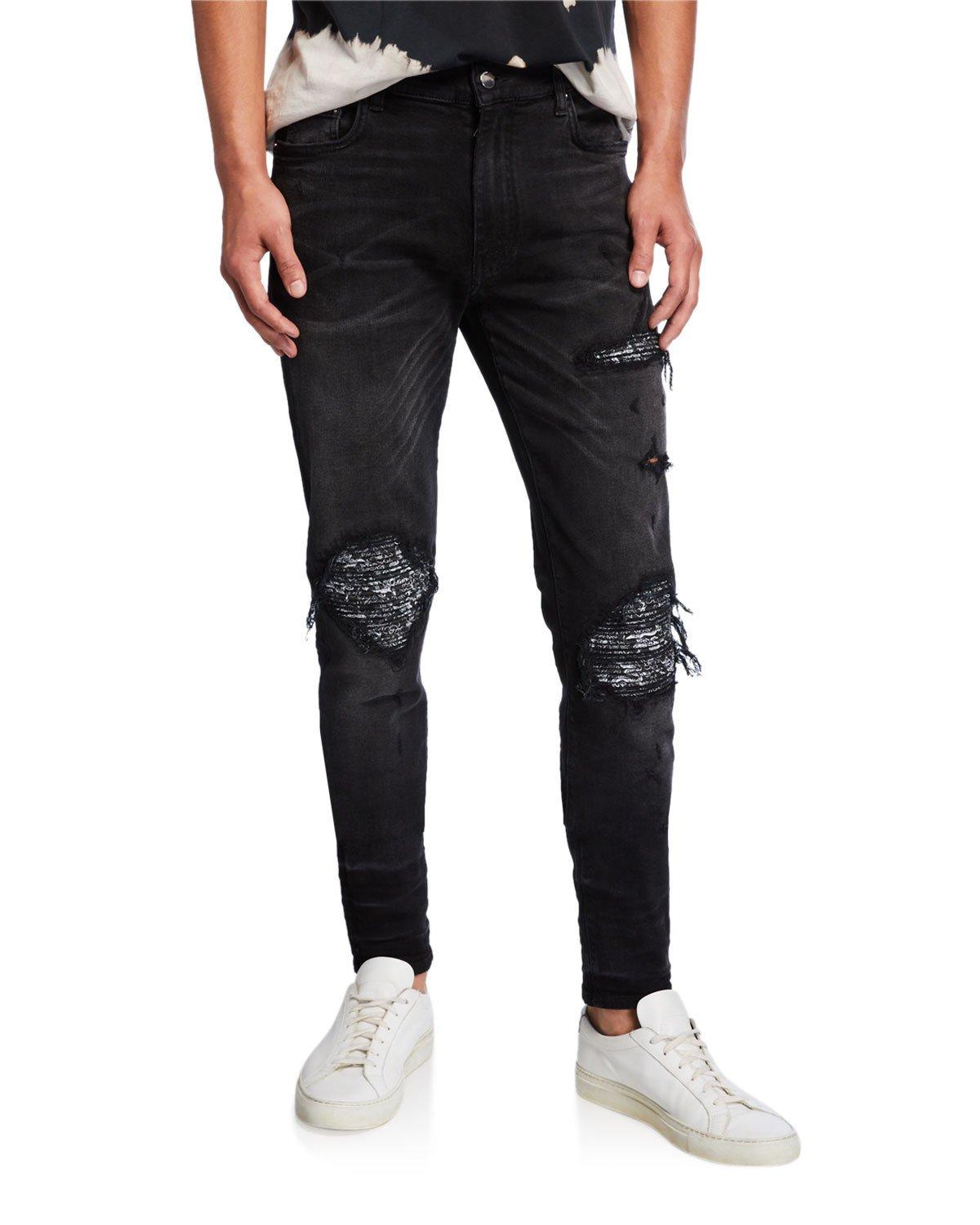 distressed bandana jeans