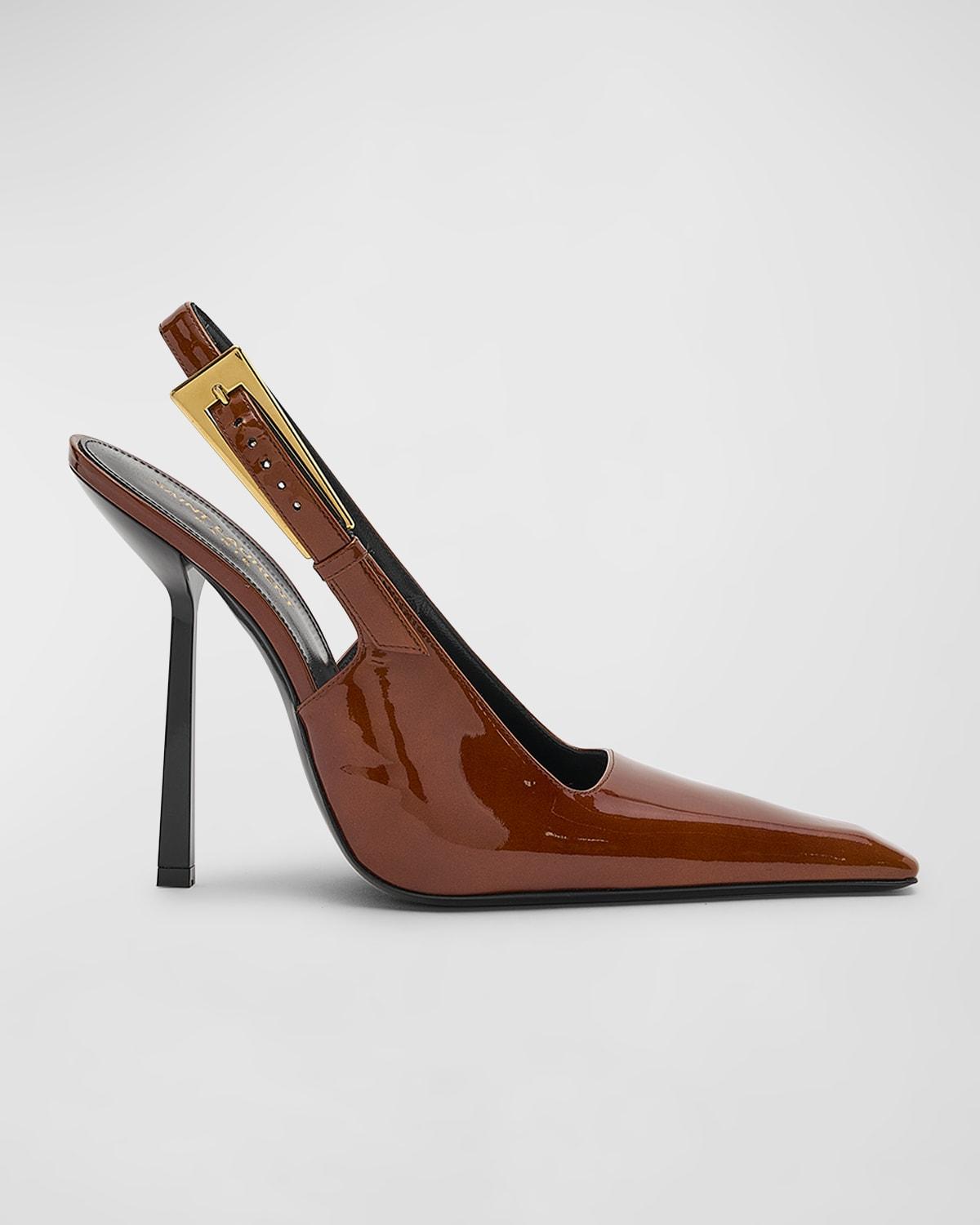 lee slingback pumps in patent leather