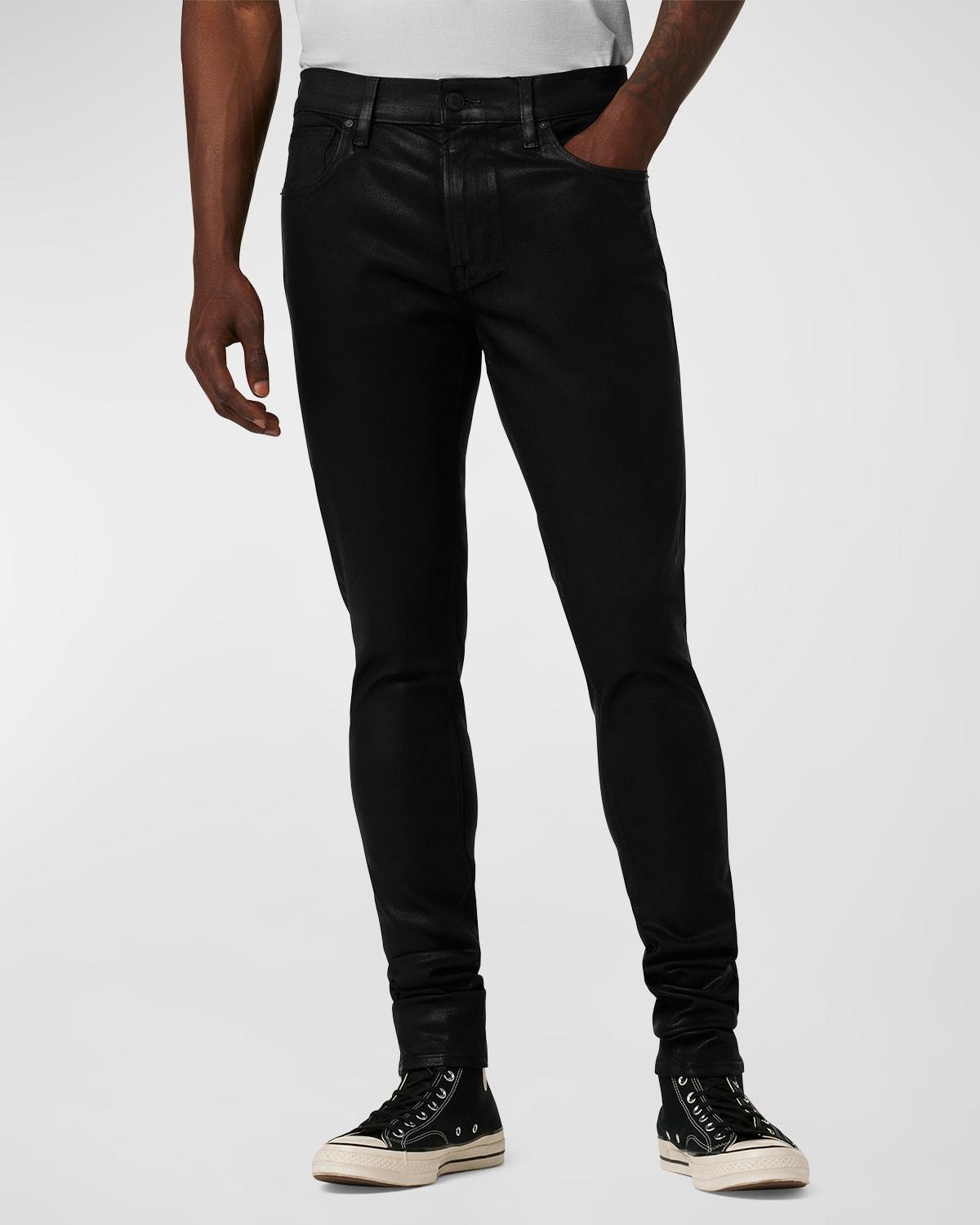 Hudson Jeans Zack Coated Skinny Jeans in Black for Men | Lyst