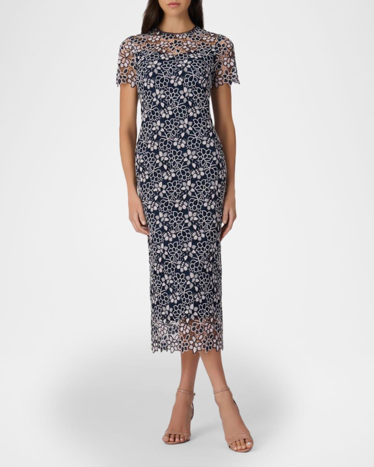 shoshanna kiriya velvet lace column dress Kiriya Velvet Lace Column Dress