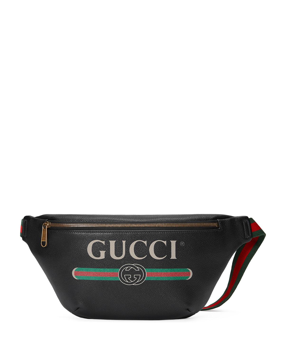Gucci Black Medium Logo Belt Bag for Men Lyst