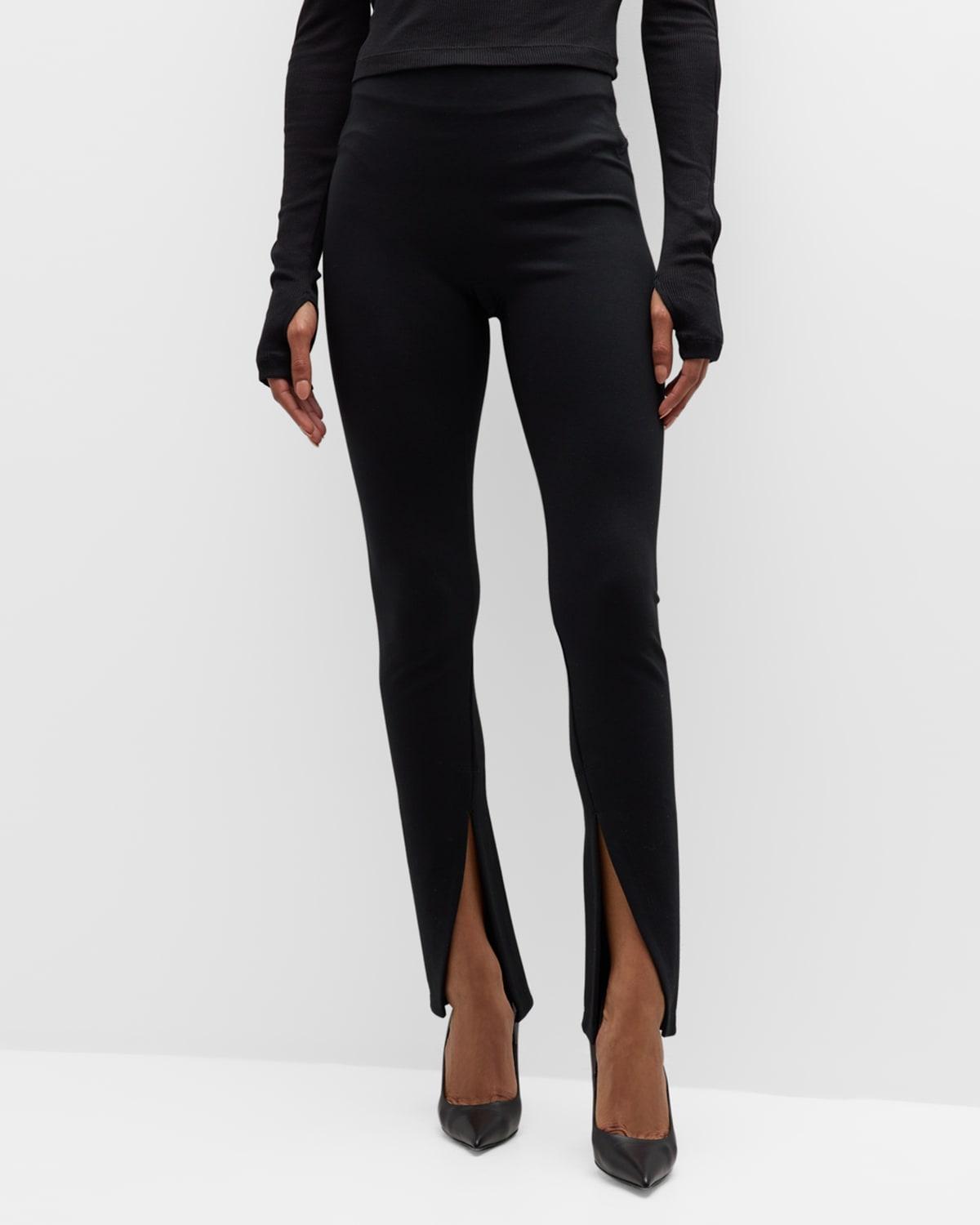 Spanx The Perfect Front Slit Skinny Pants in Black