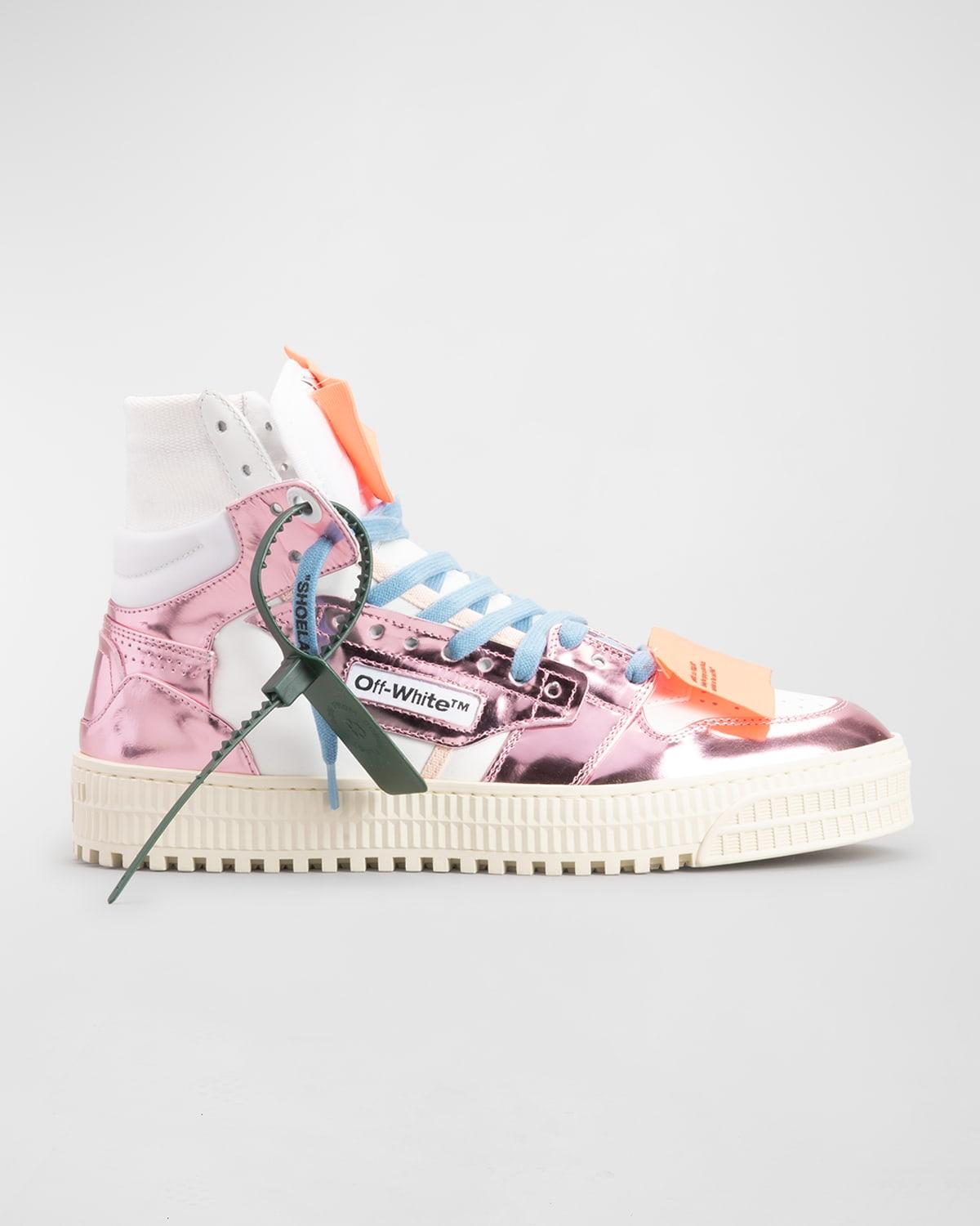 Off-White Men's Low Vulcanized Mirror Leather Low-Top Sneakers