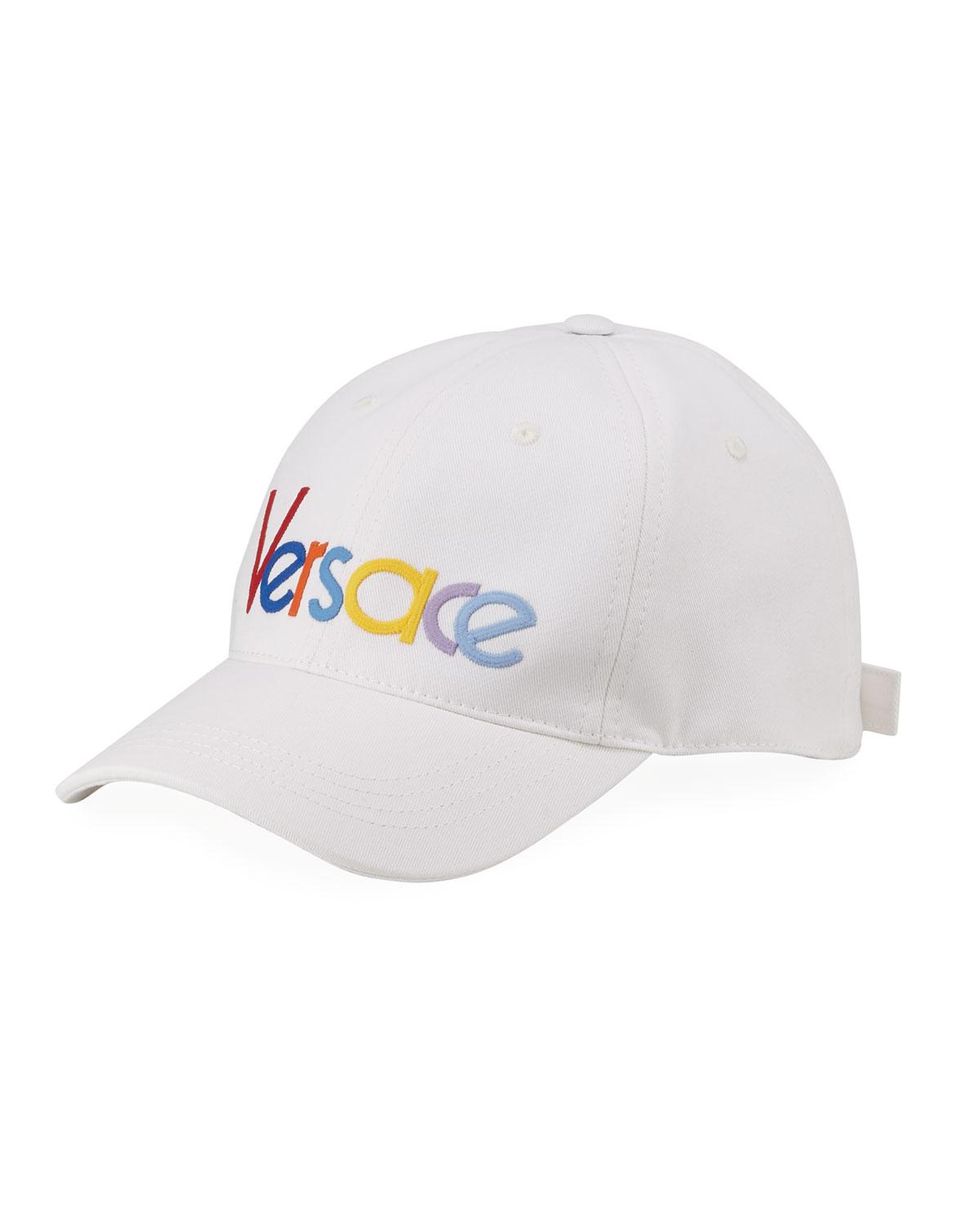 Versace Cotton Men's Logo Embroidery Baseball Hat in White for Men Lyst