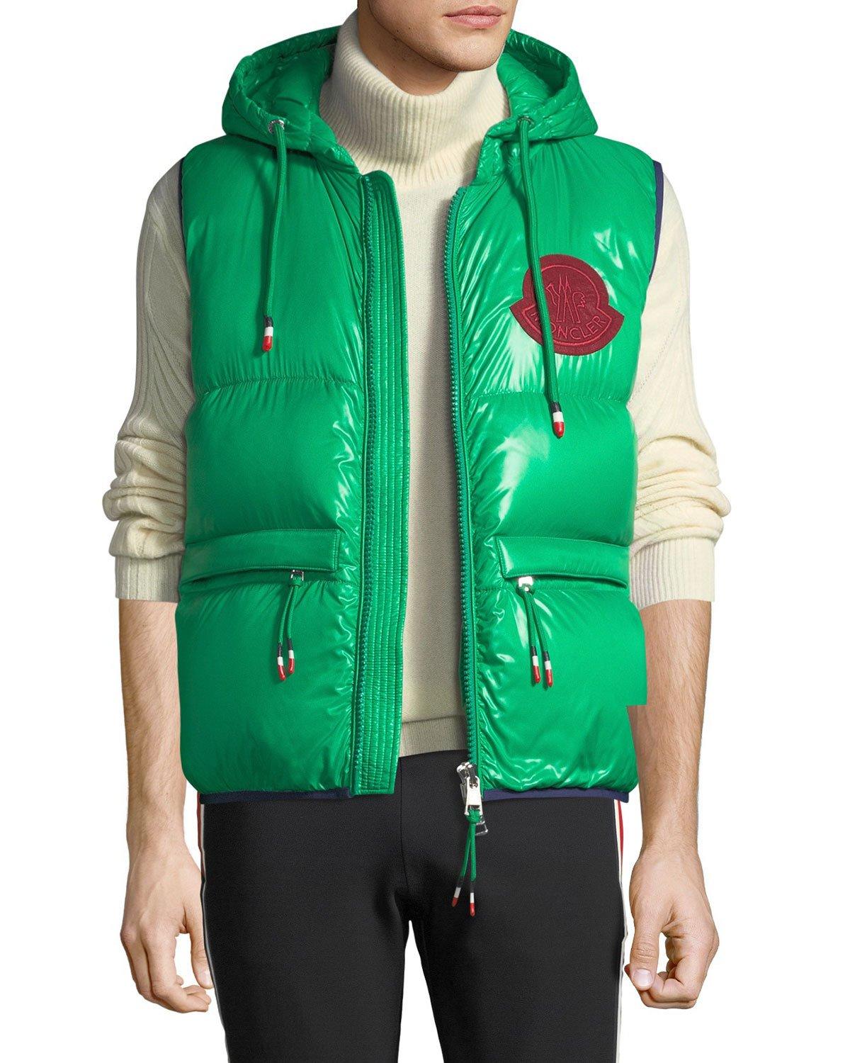 green moncler vest