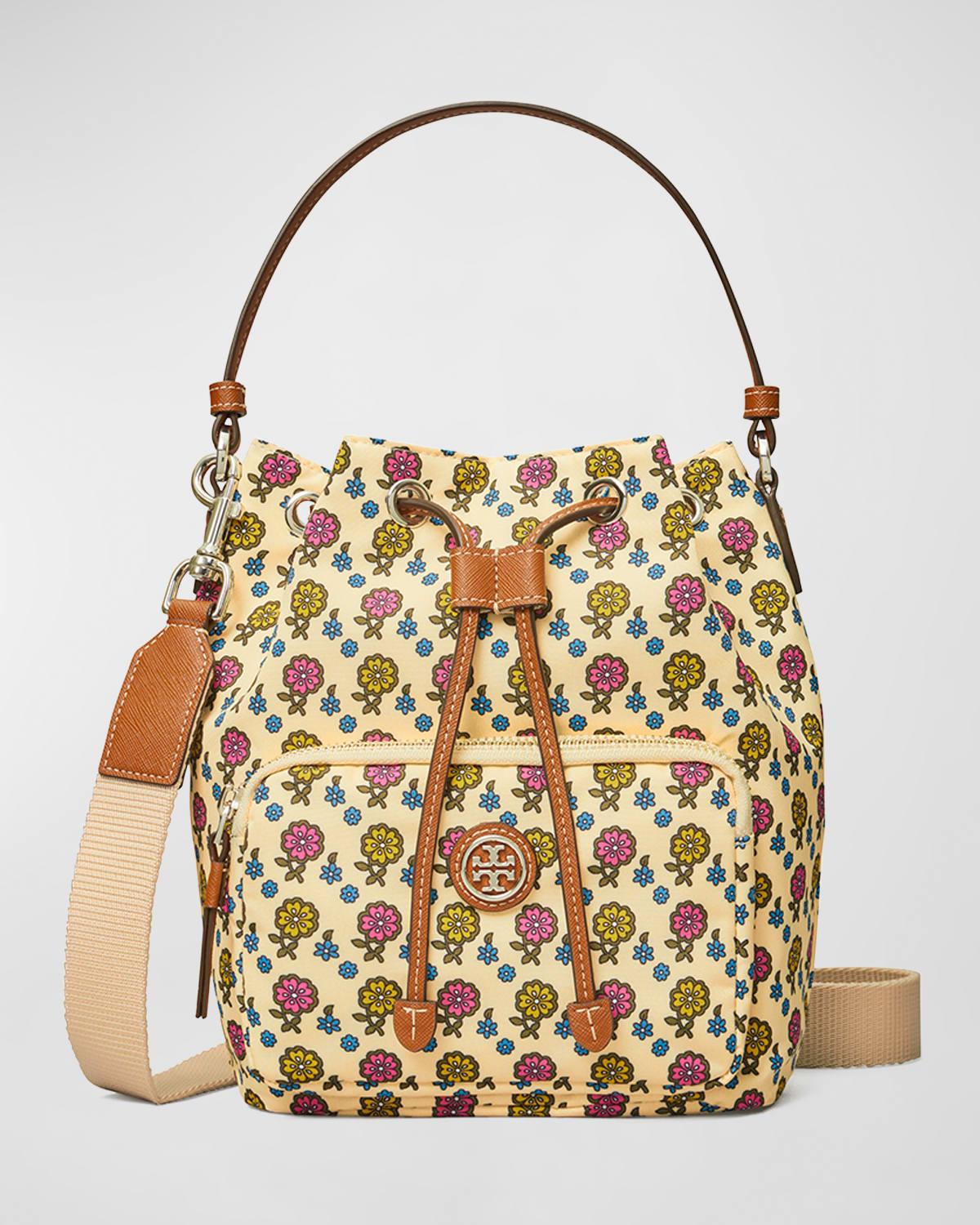 Tory Burch Virginia Flowerprint Bucket Bag Lyst