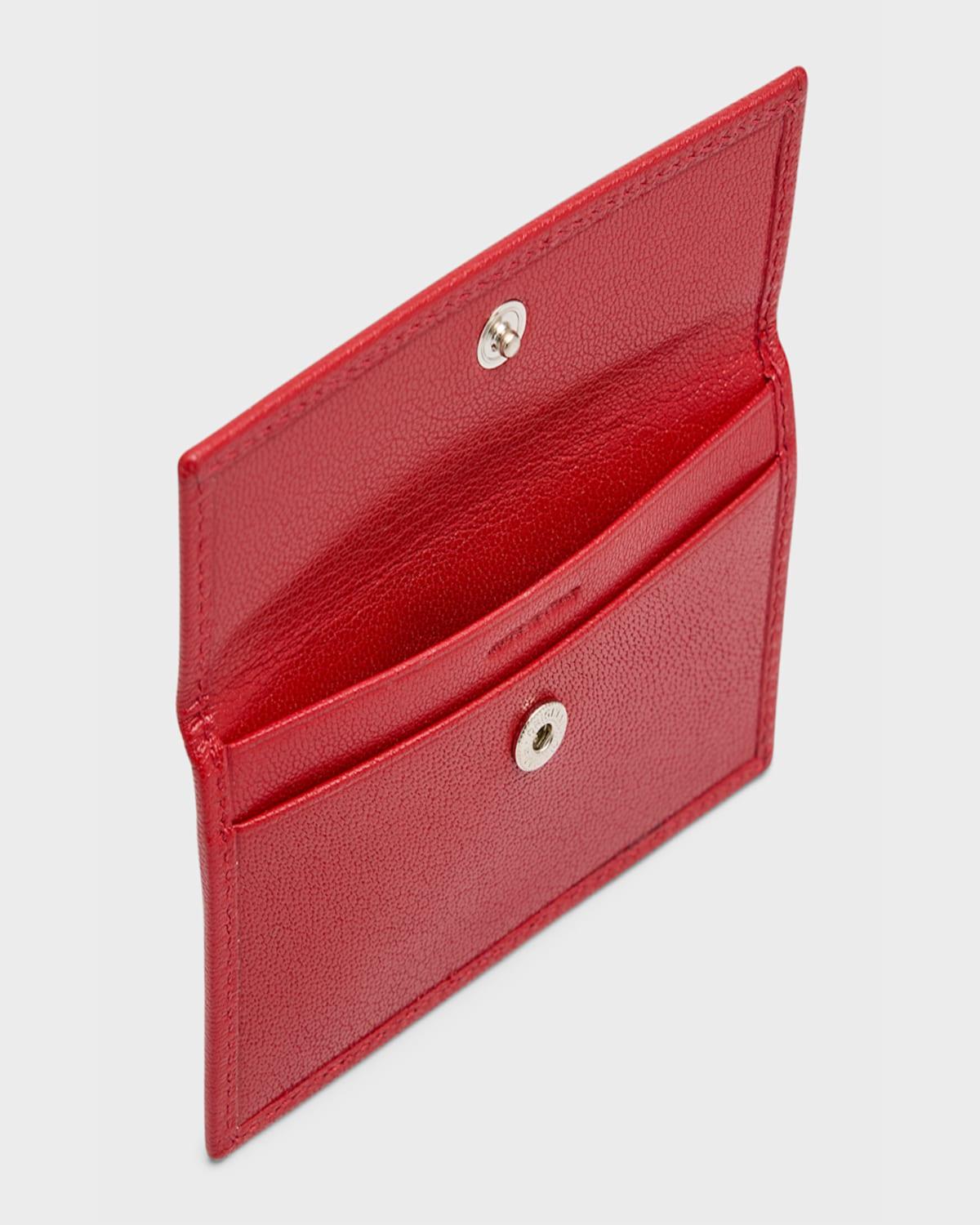 The Row Flap Card Case in Red | Lyst