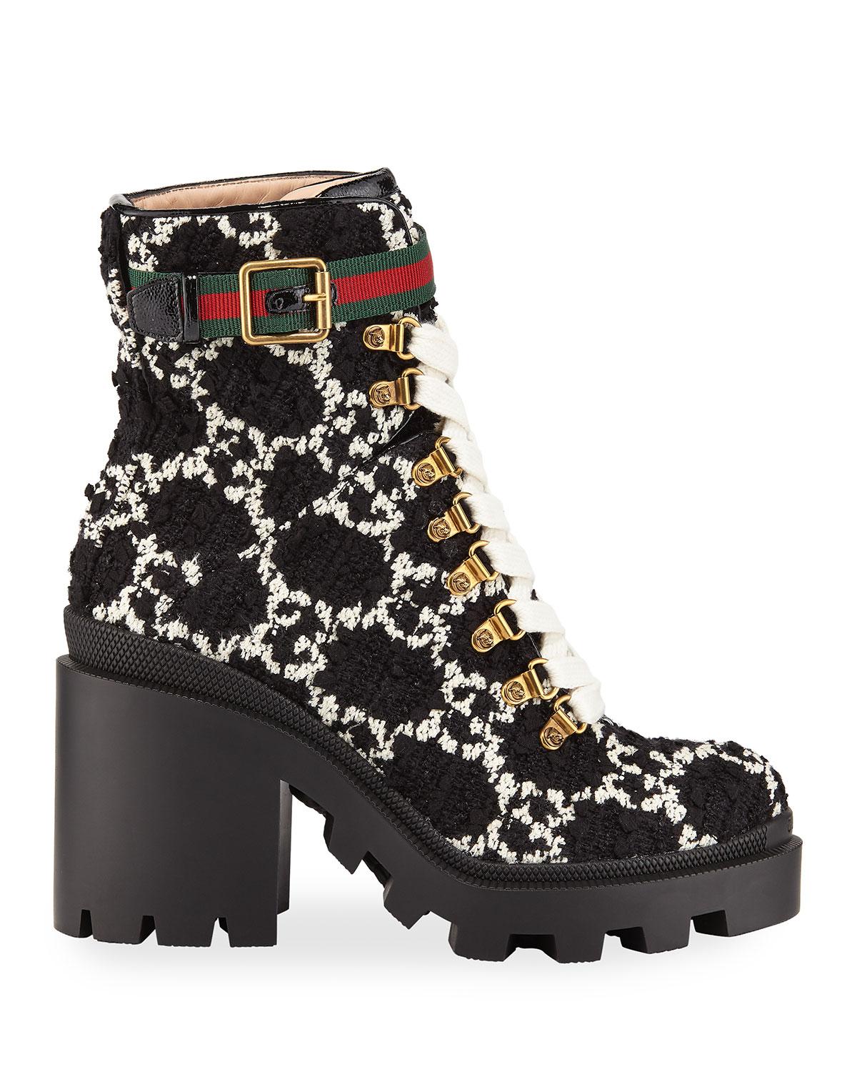 gucci lace up boots