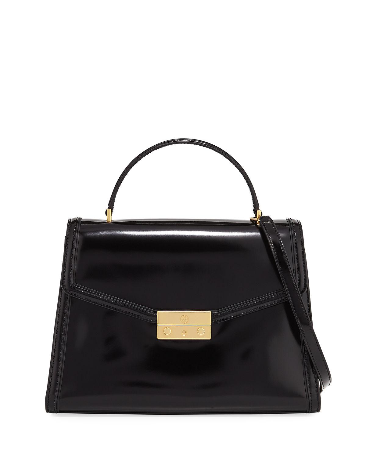 Tory Burch Juliette Tophandle Satchel in Black Lyst