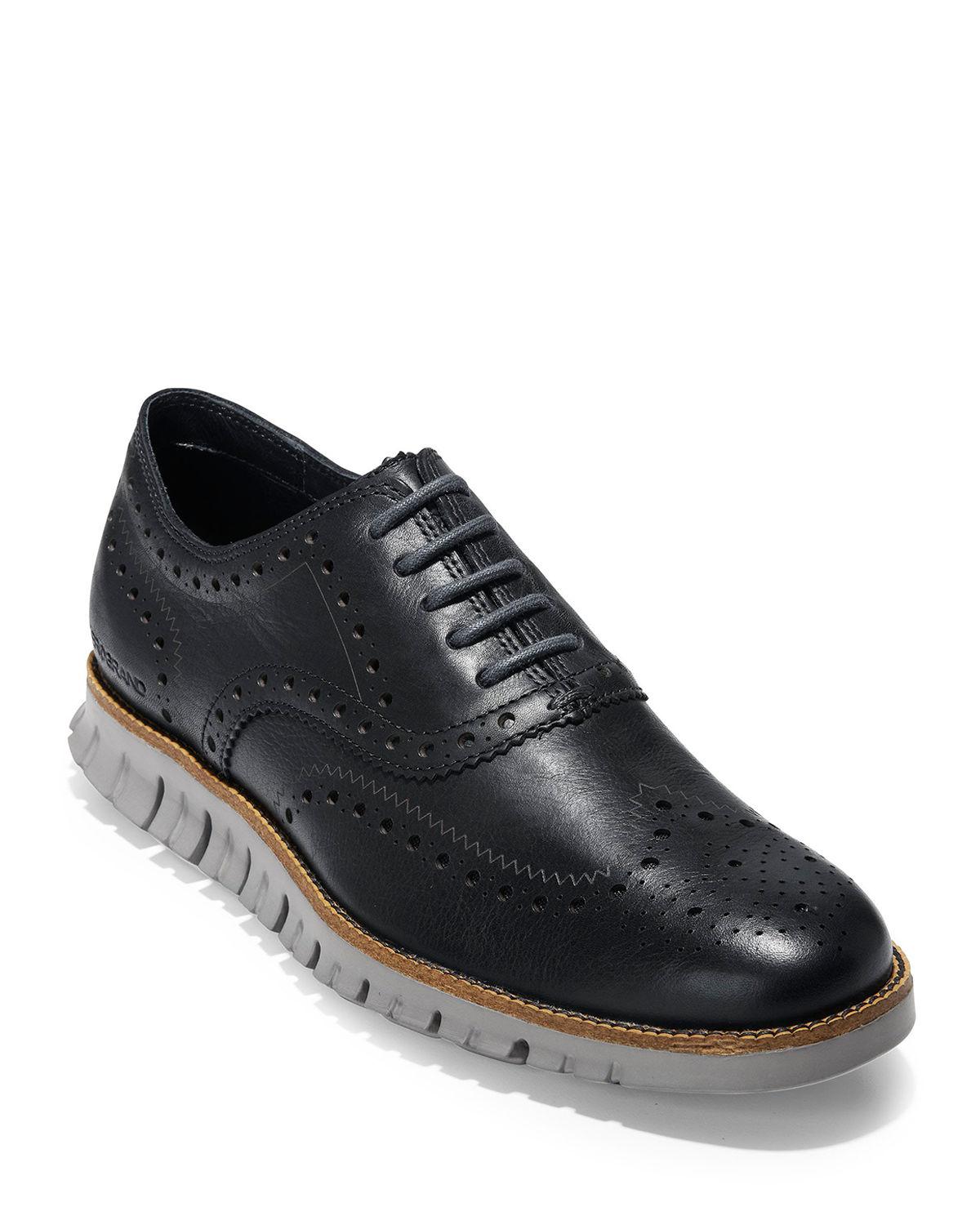 cole haan zerogrand wingtip blue