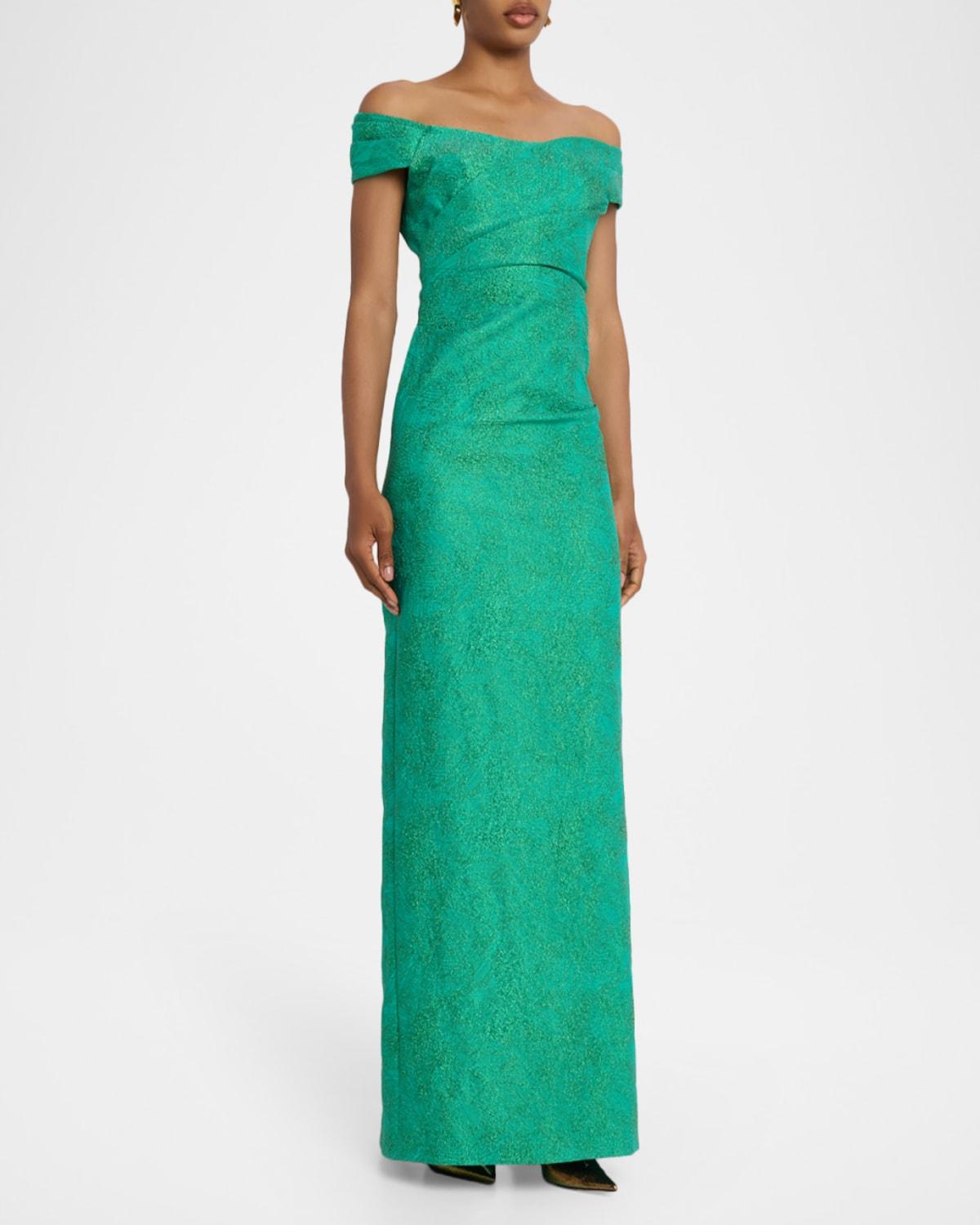 sachin and babi light blue dress Teri Jon by Rickie Freeman V-Neck Long Dress w/ Tags - Grey Dresses,  Clothing - WRIFR30363 main image 0