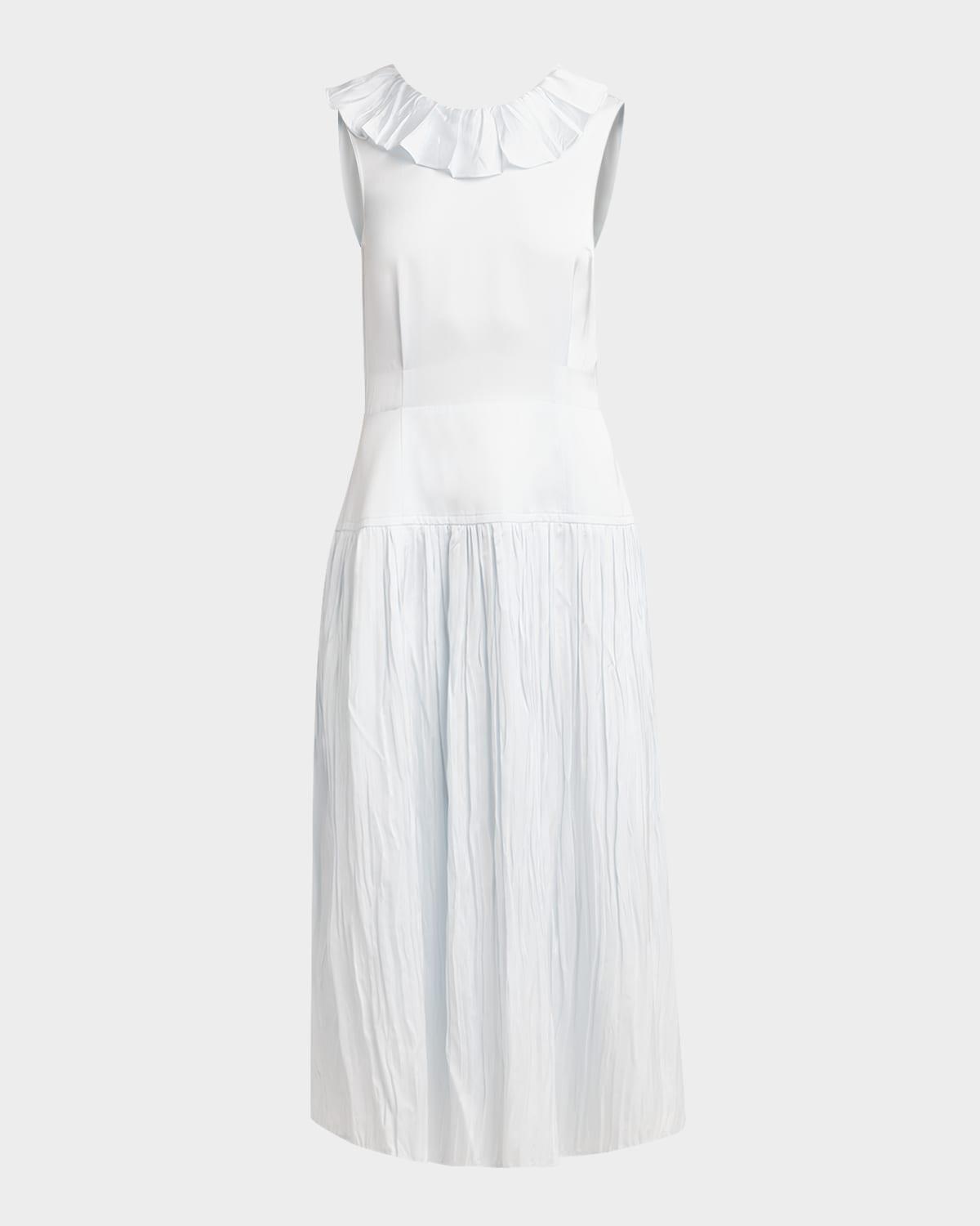 Jil Sander Collar Flared Midi ドレス 0400022374979?wid=900