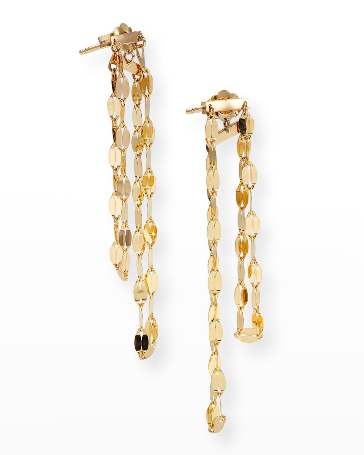 Lana Jewelry Mega Blake Fringe Linear Front And Back Earrings in Metallic Lyst