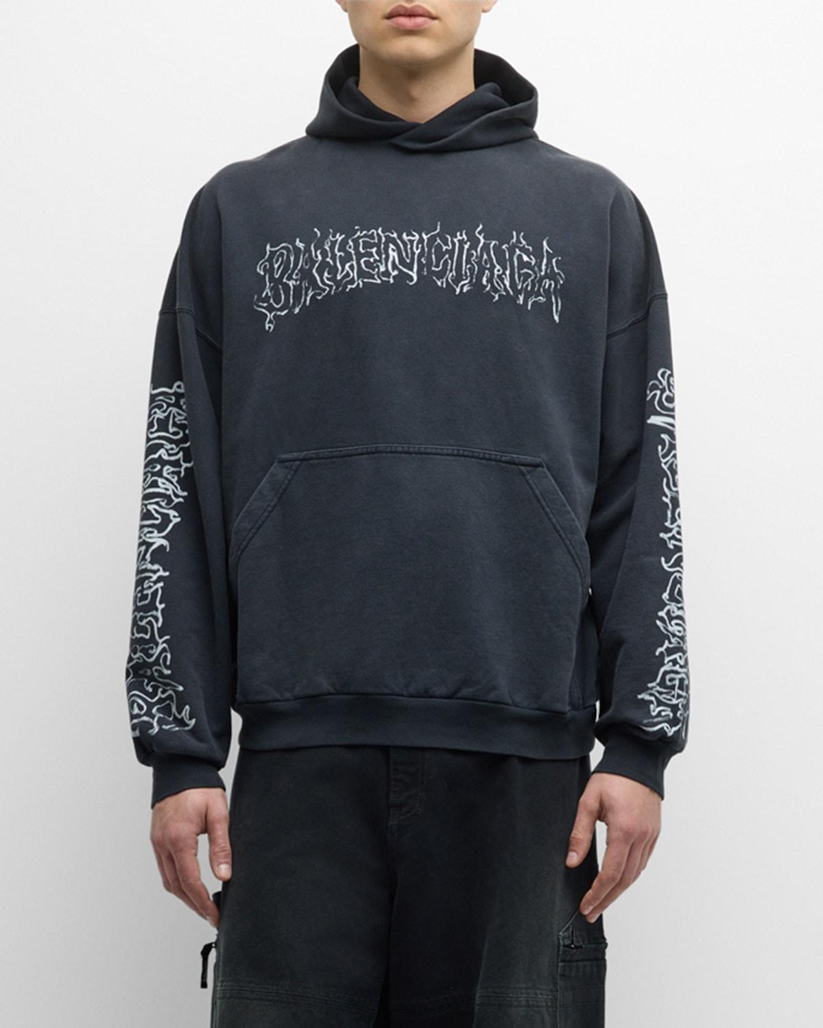 【BALENCIAGA】DIY L OUTLINE HOODIE フーディ Balenciaga Black DIY Metal Outline Hoodie Balenciaga