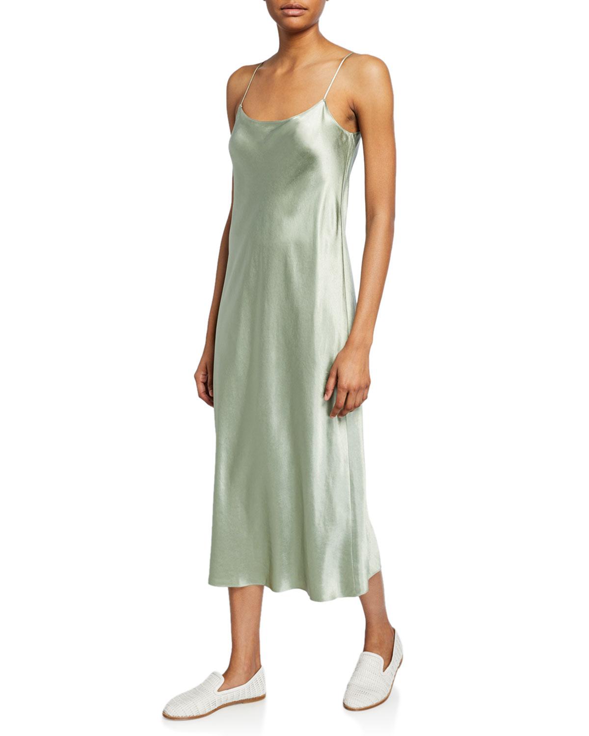 vince silk slip dress