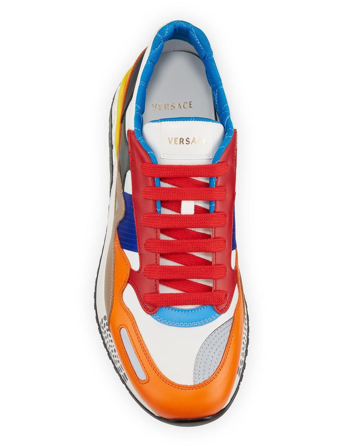 versace colorblock sneakers