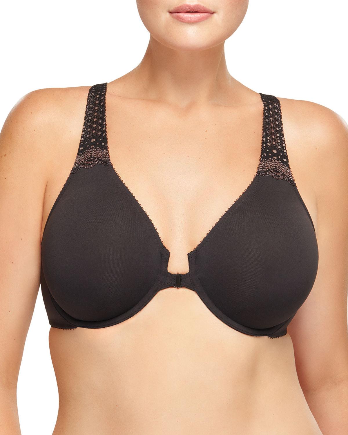 Wacoal Lace Soft Embrace Frontclosure Bra in Black Lyst