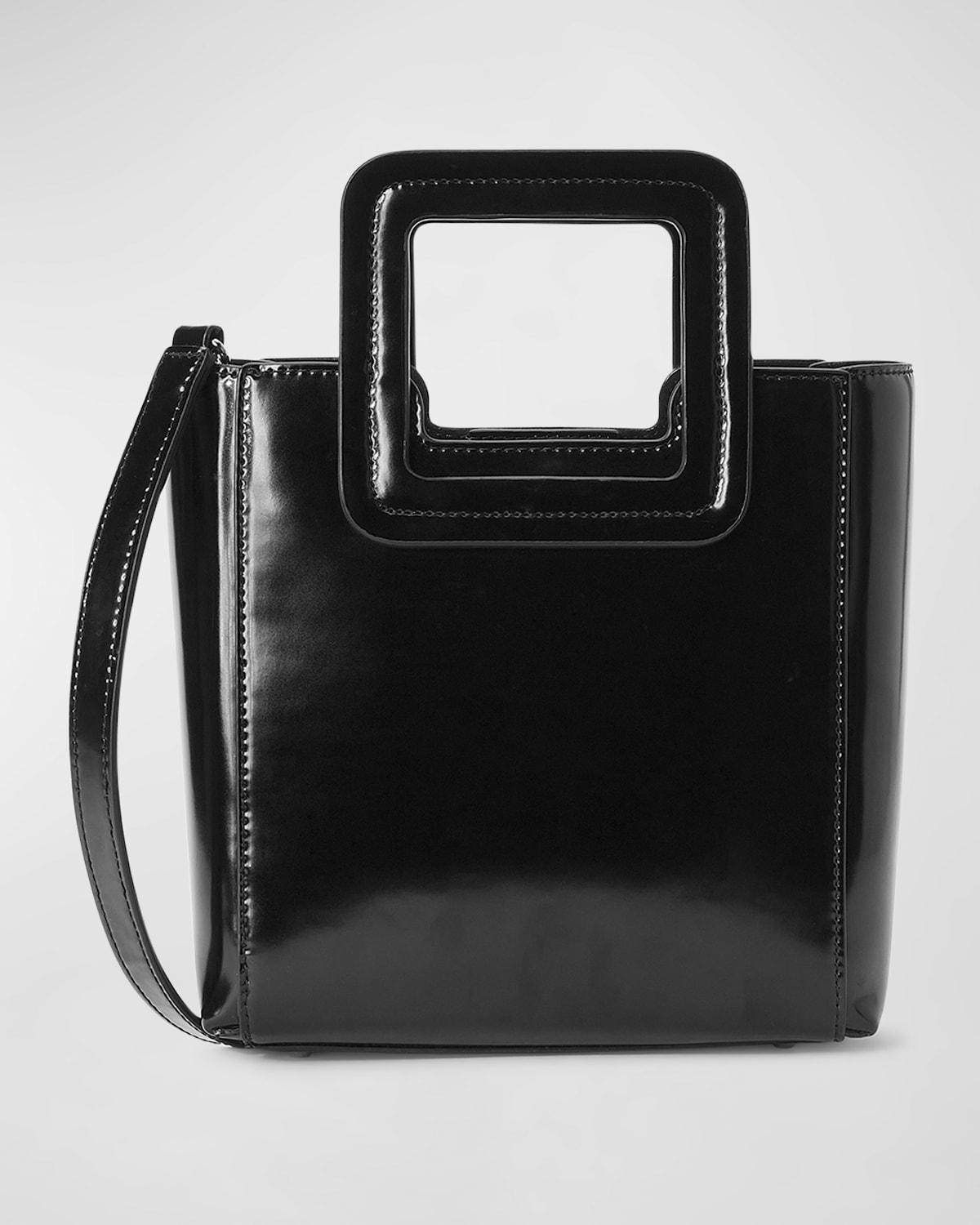 STAUD Shirley Mini Leather Tophandle Bag in Black Lyst