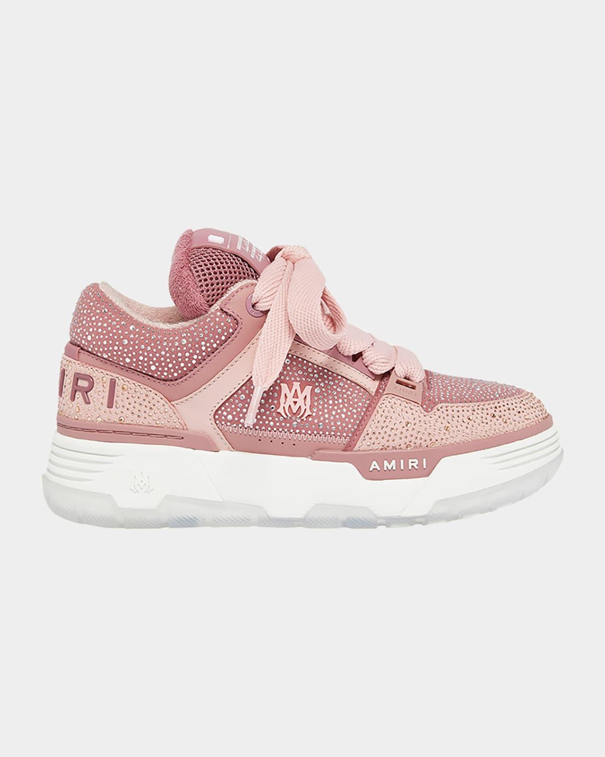 Amiri Ma-1 Crystal Suede Skater Sneakers in Pink | Lyst