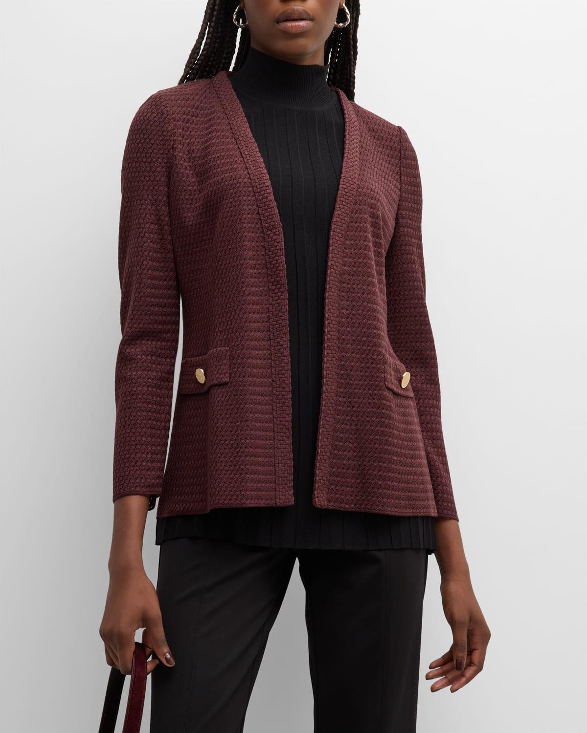 Misook Tailored 3/4-sleeve Tweed Knit Jacket | Lyst