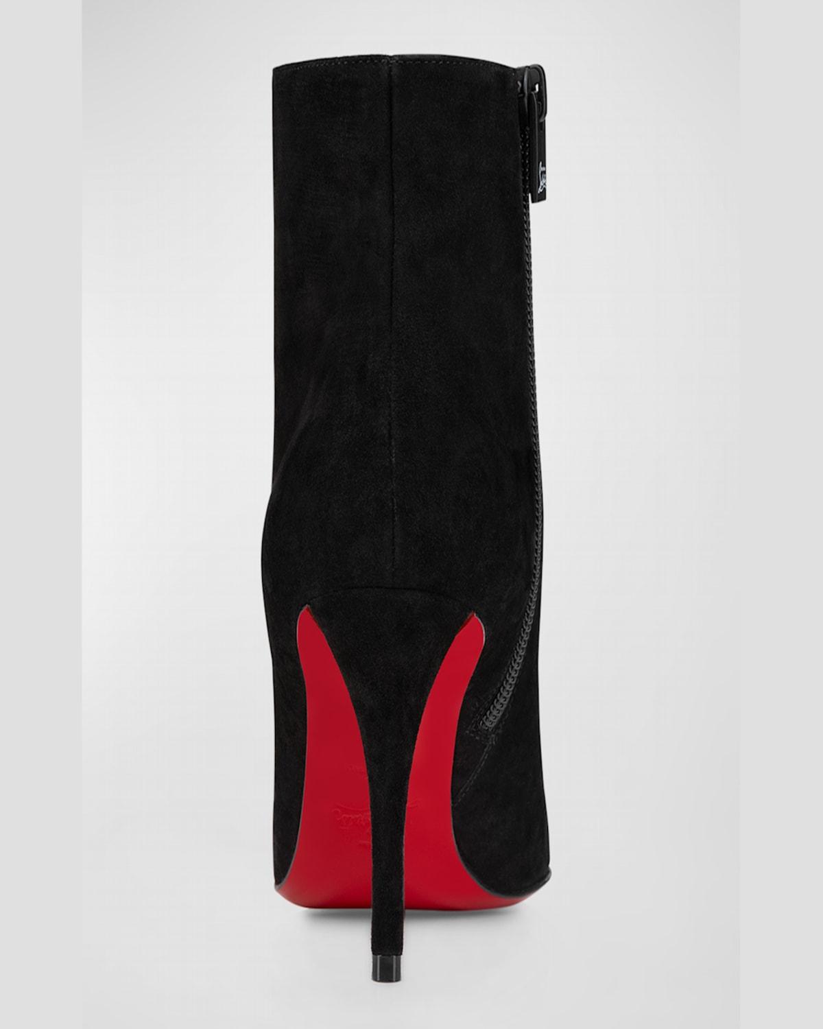 Christian Louboutin So Apostropha Suede Sole Stiletto Booties in Black Lyst