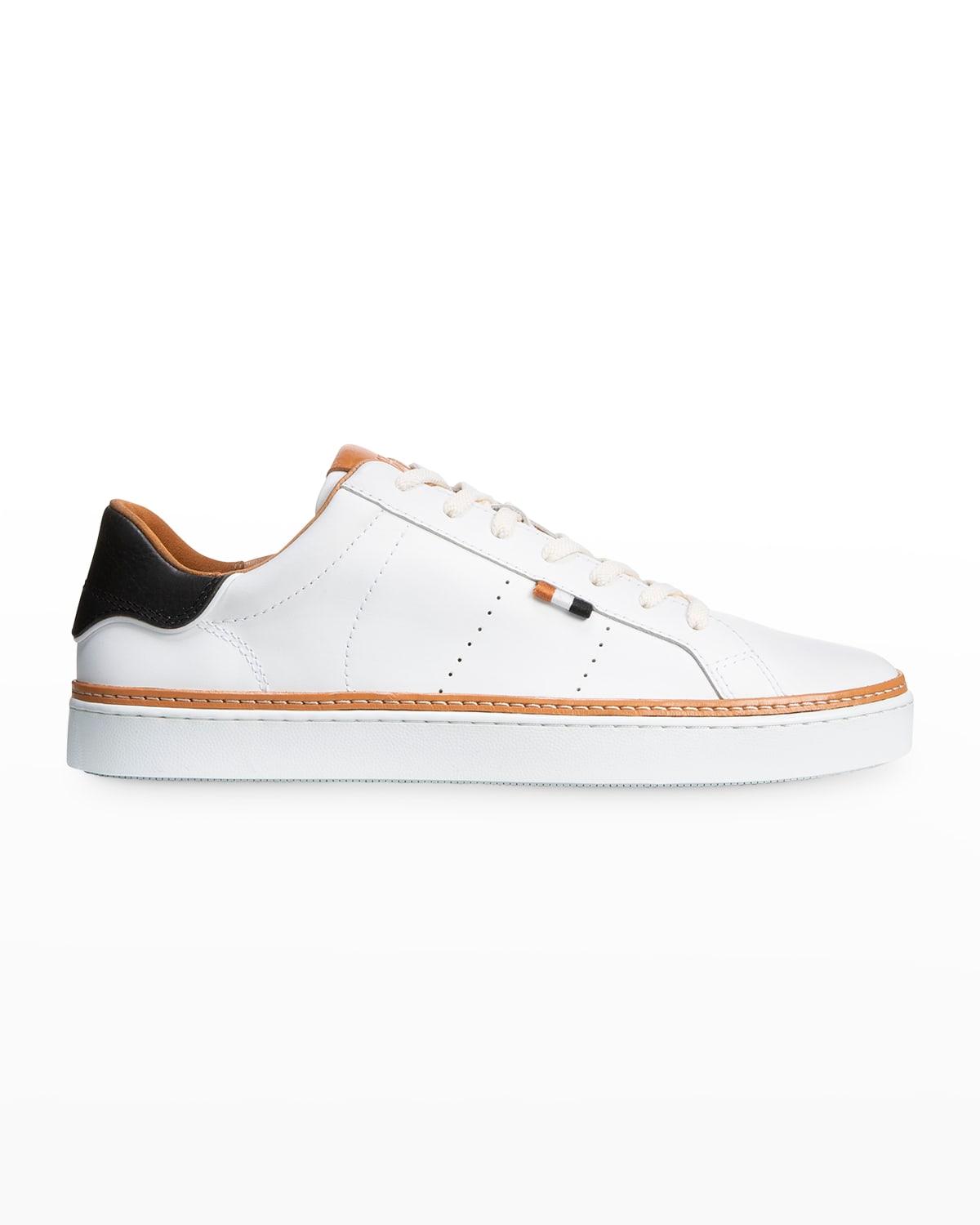 Allen Edmonds Alpha Lowtop Leather Sneakers in White for Men Lyst