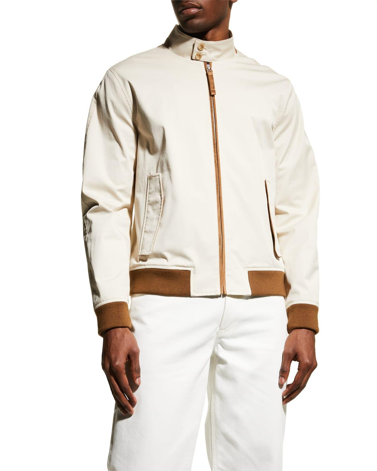 Vince Harrington Stretch-cotton Jacket in Natural for Men | Lyst