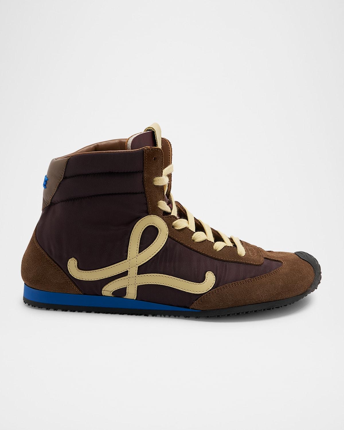 スニーカー LOEWE Women Sneakers LBR2282X19NY 4865 BROWN Loewe High-top Ballet Runner 2.0 brown/yellow | TheDoubleF