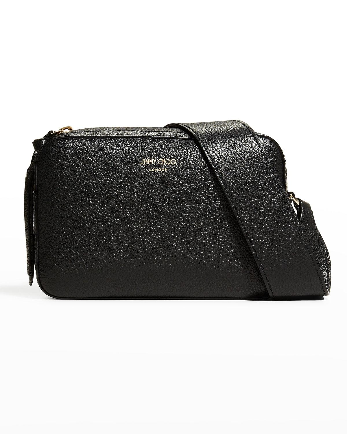 Jimmy Choo Pegasi Leather Camera Crossbody Bag in Black Lyst